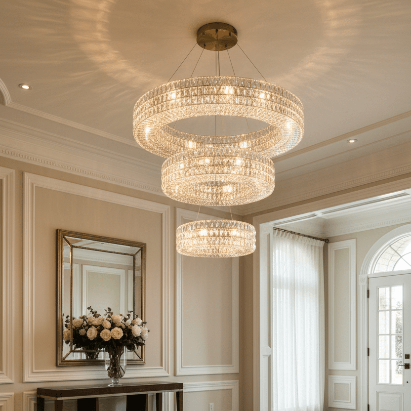 3-Ring Brushed Brass - Grand Entryway