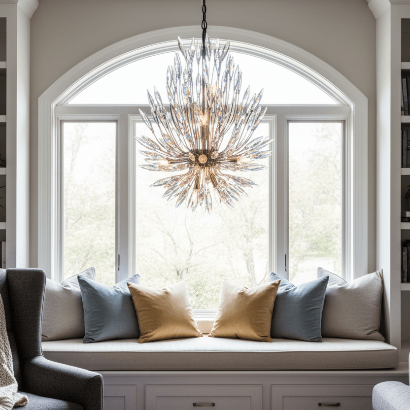 45" Linear Matte Black in reading nook