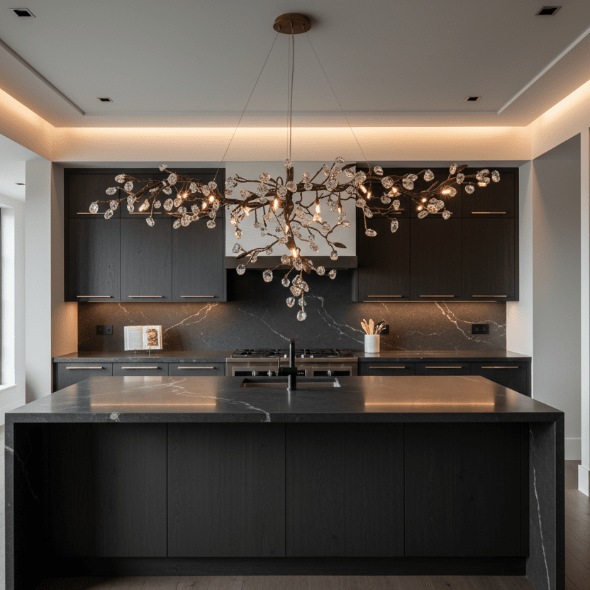 65" Dark Bronze - Contemporary Kitchen