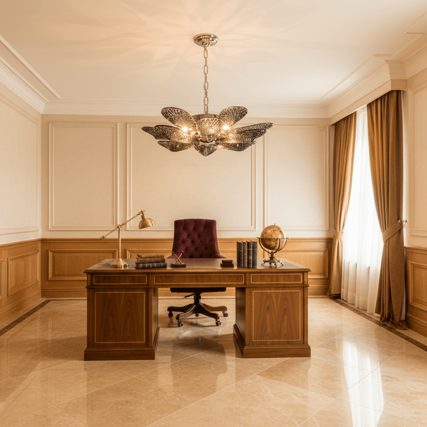 7. Amber Flowers - Burgundy Velvet Home Office