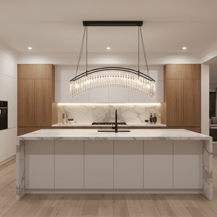 78" Matte Black - Open-Concept Kitchen