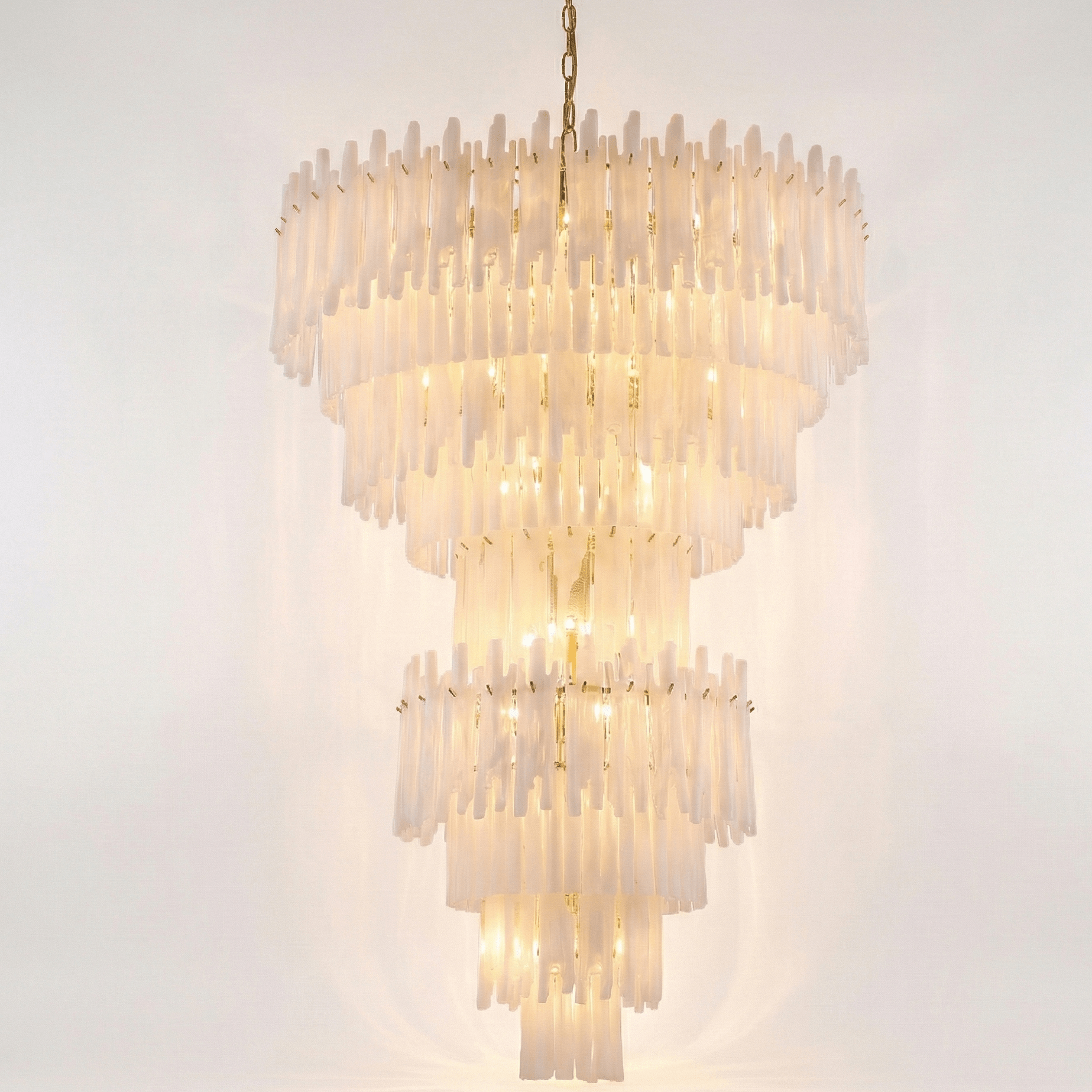 Blanche Tiered Murano Glass Chandelier - Chandelier