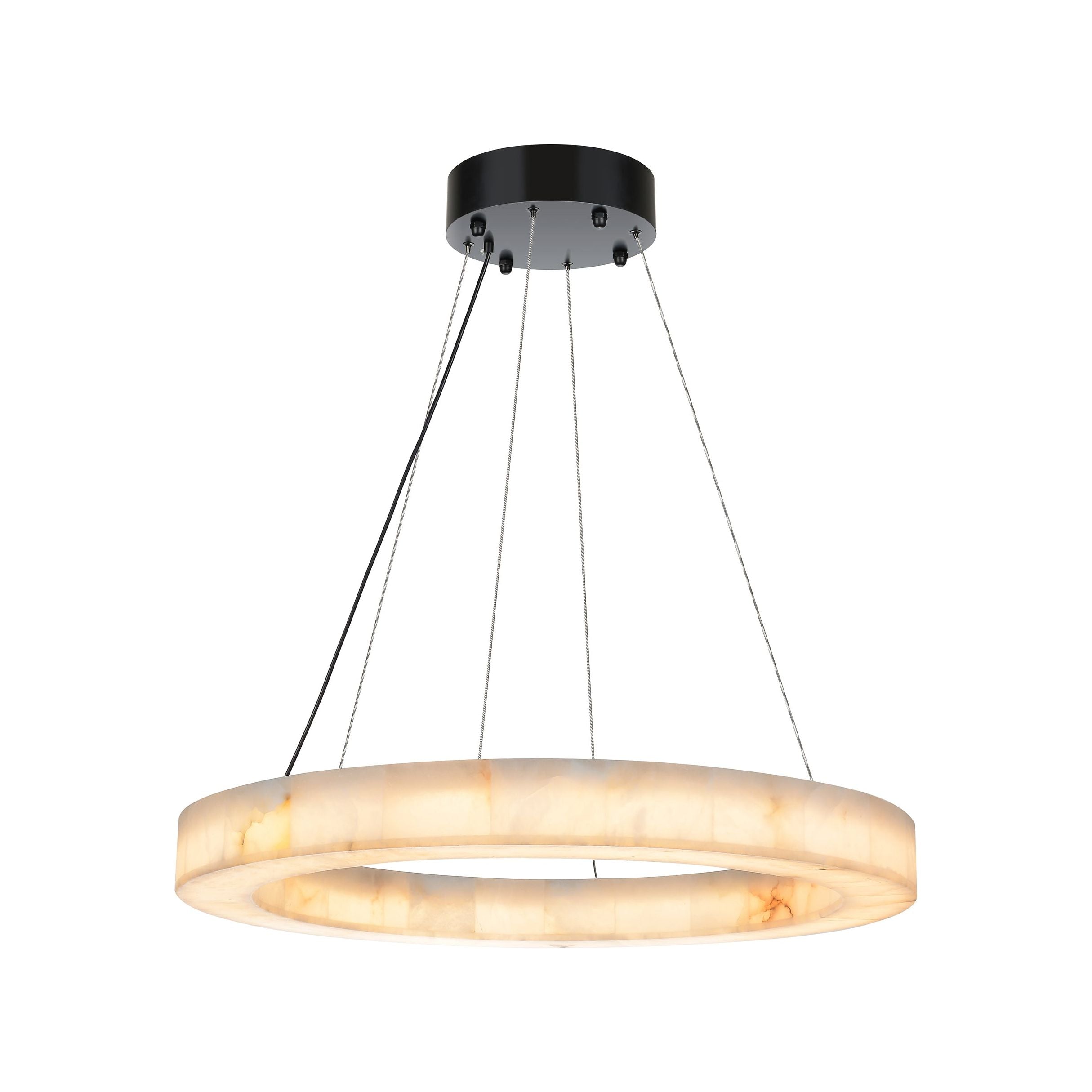 Natural Marble Halo Round Ring Chandelier - Italian Concept