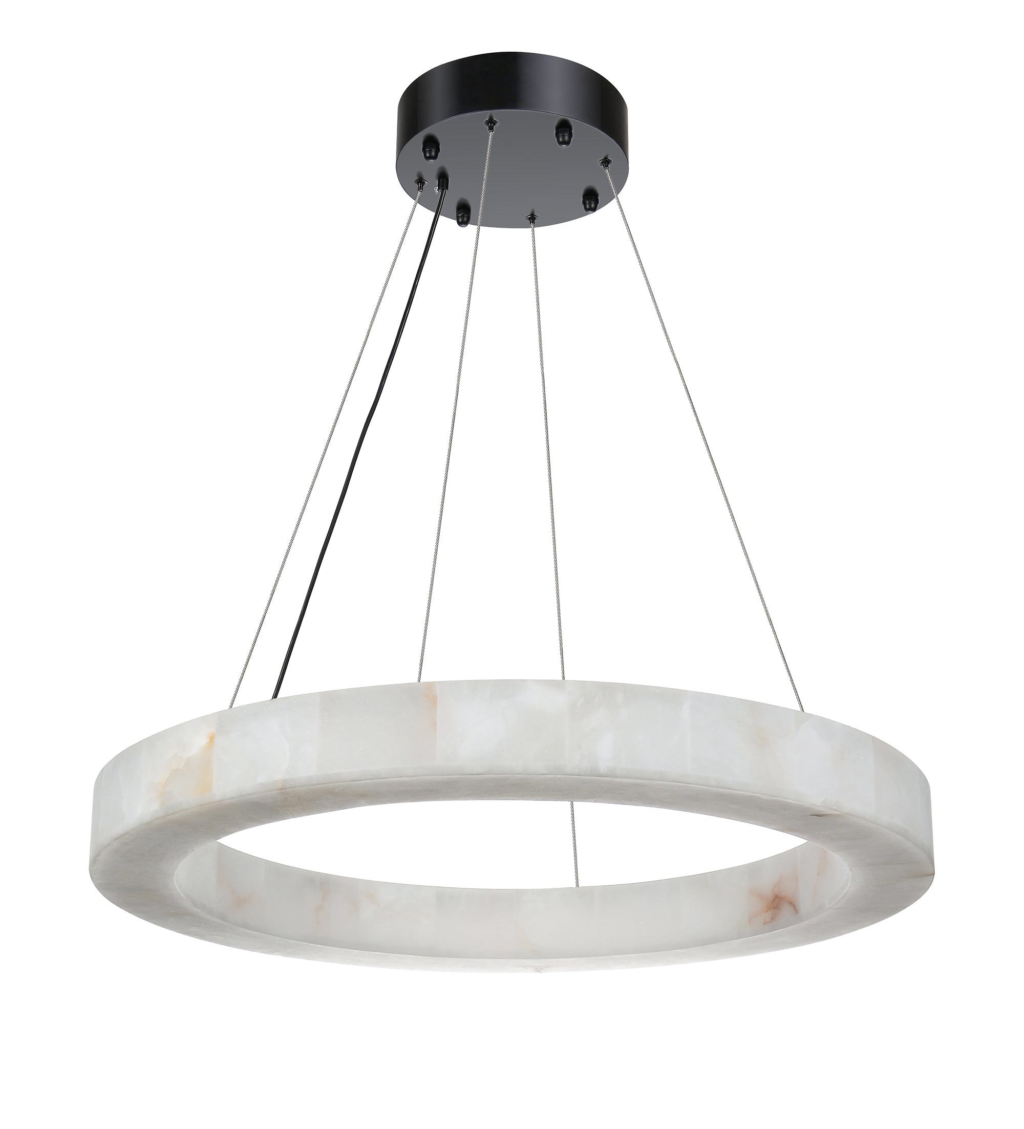 Natural Marble Halo Round Ring Chandelier - Italian Concept