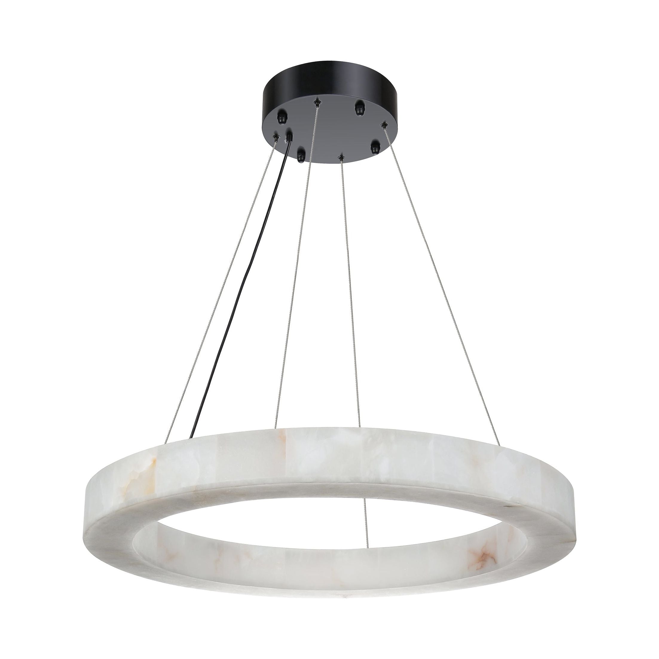 Natural Marble Halo Round Ring Chandelier - Italian Concept