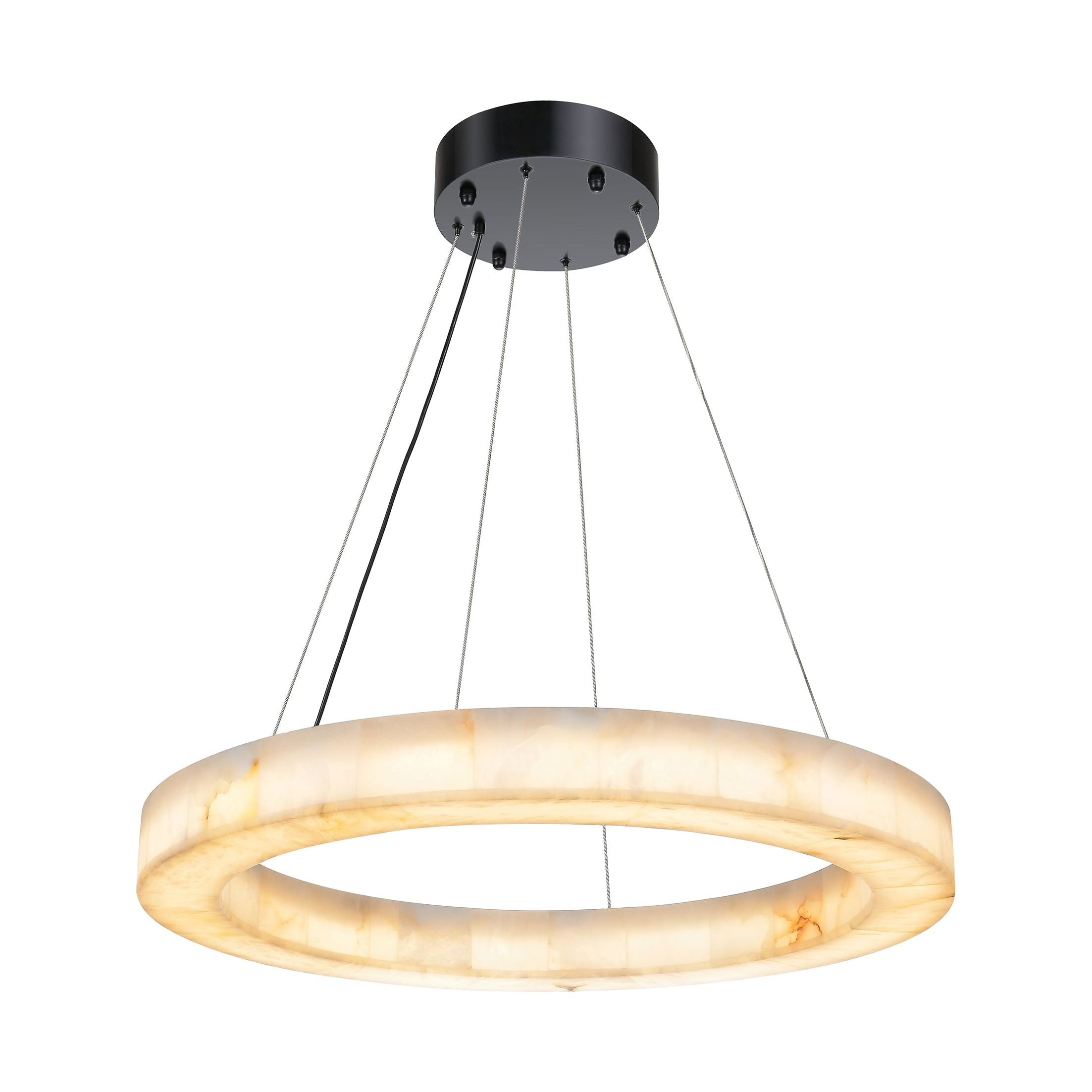 Natural Marble Halo Round Ring Chandelier - Italian Concept