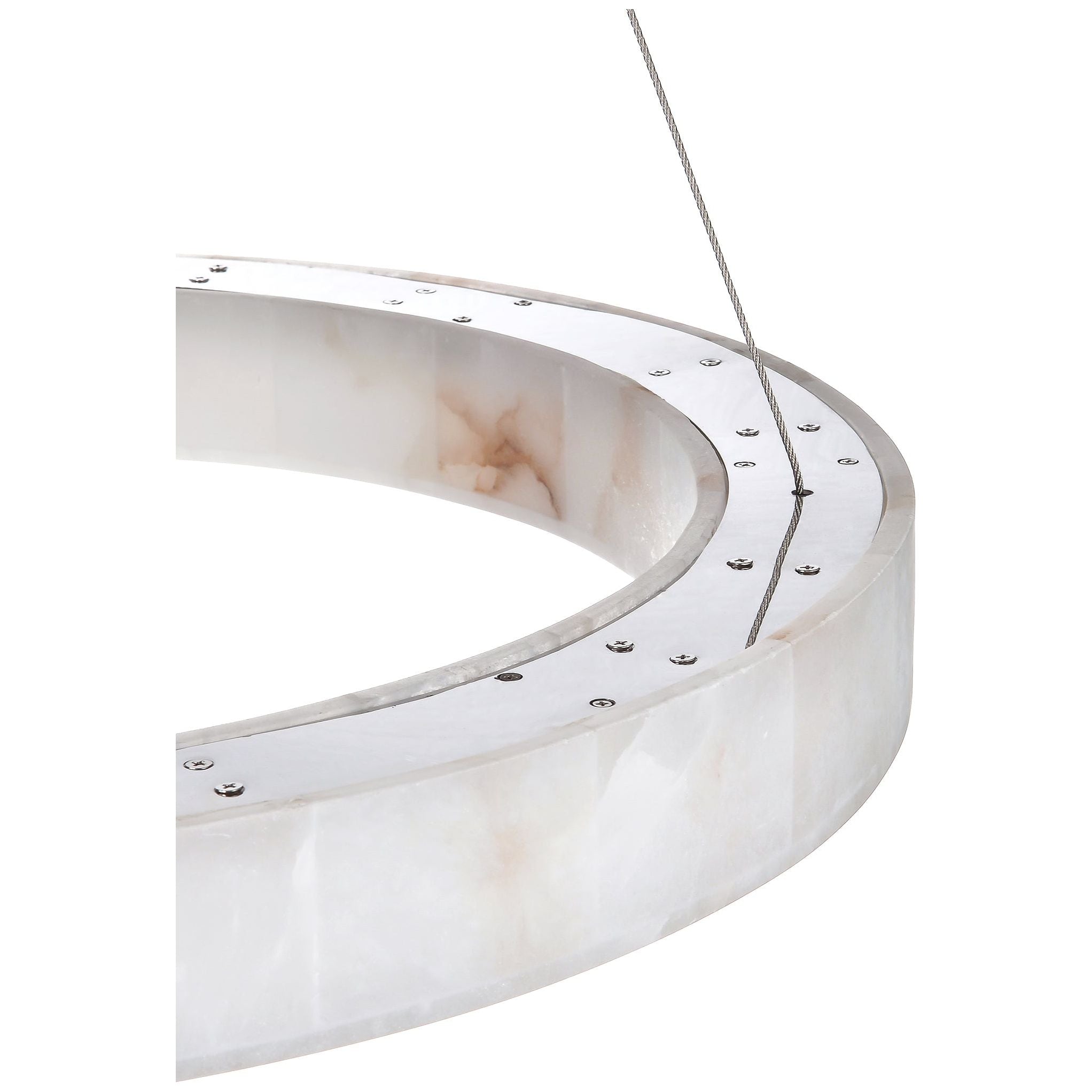 Natural Marble Halo Round Ring Chandelier - Italian Concept