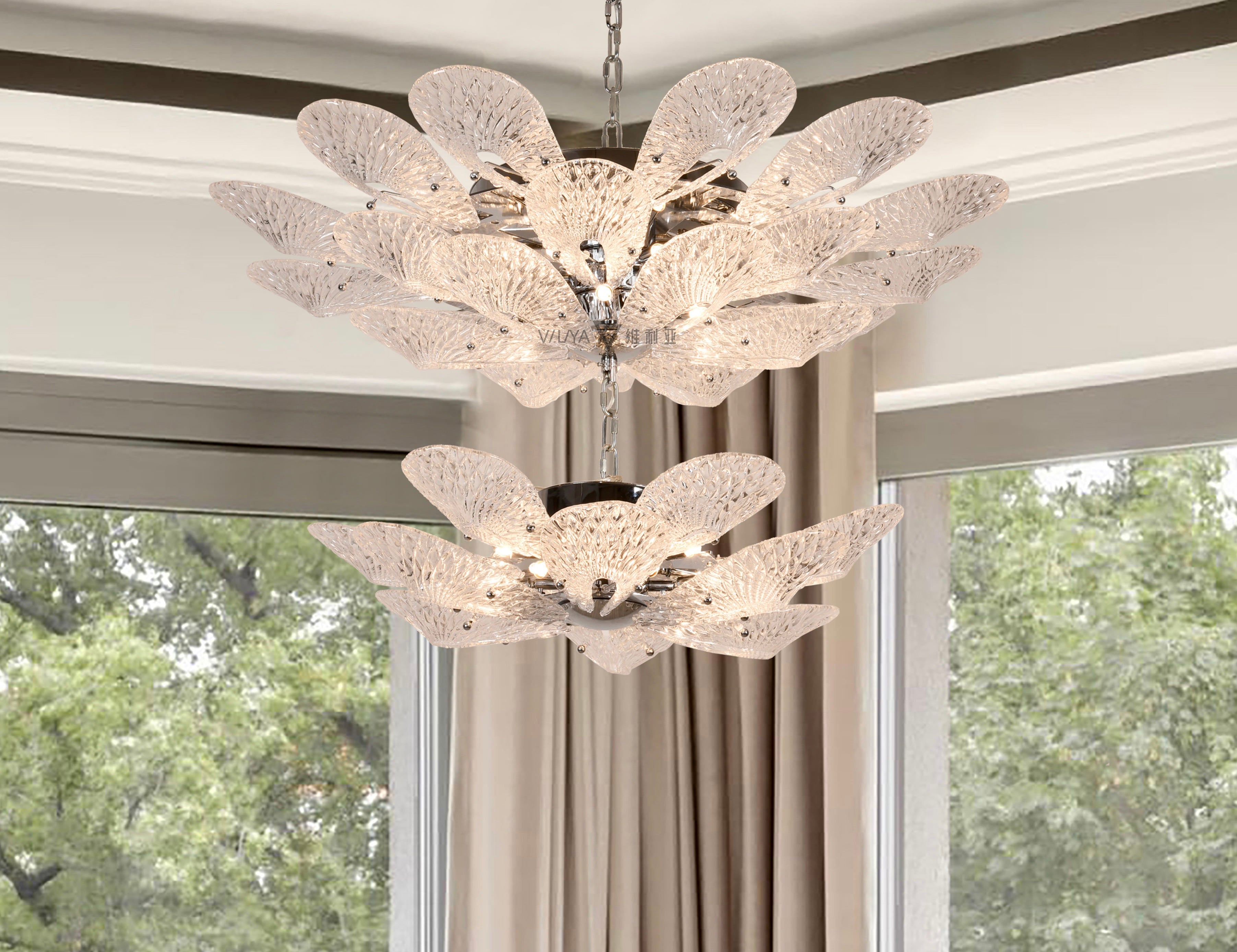 Bella Murano Glass Flower Chandelier