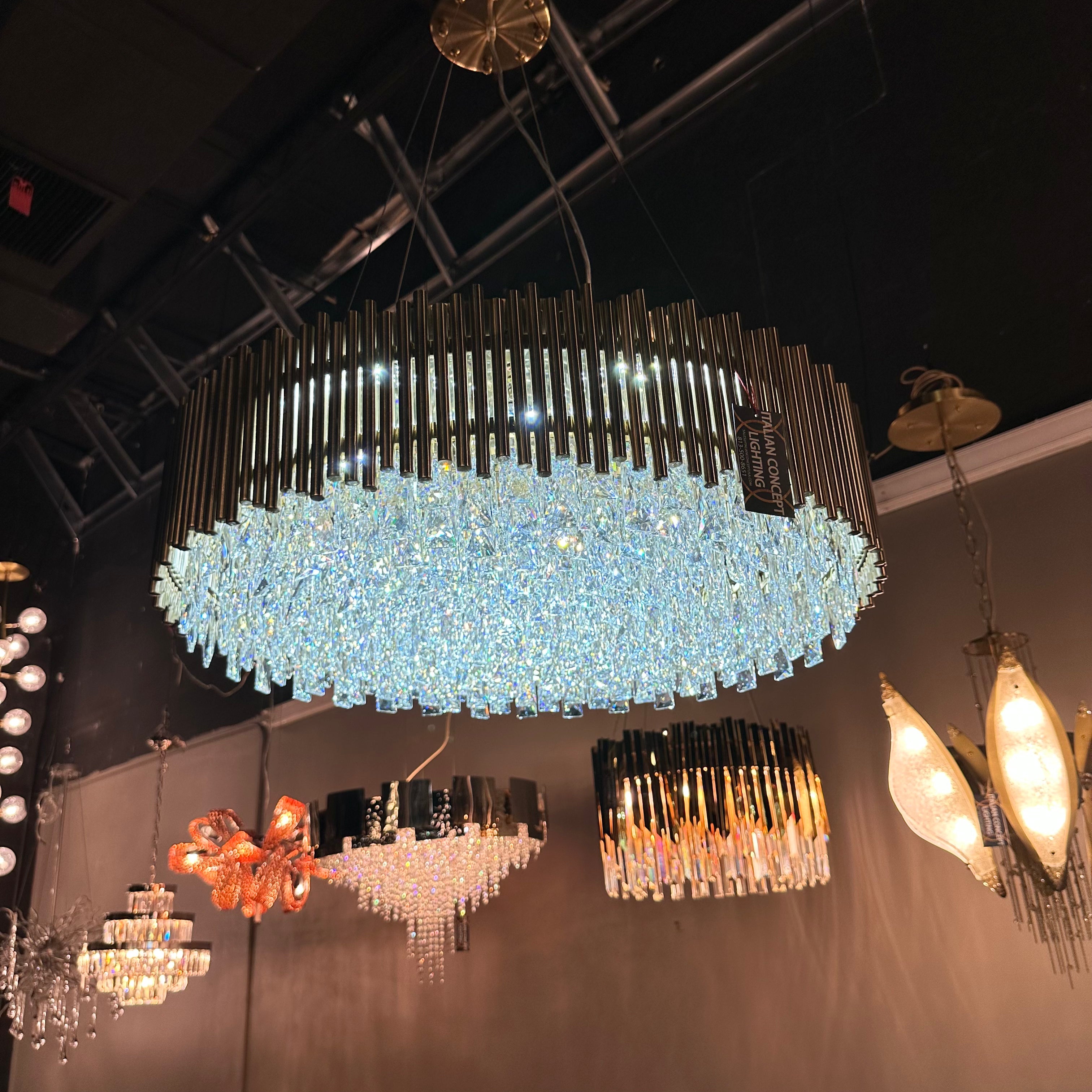 Crystal ceiling lights discount sale