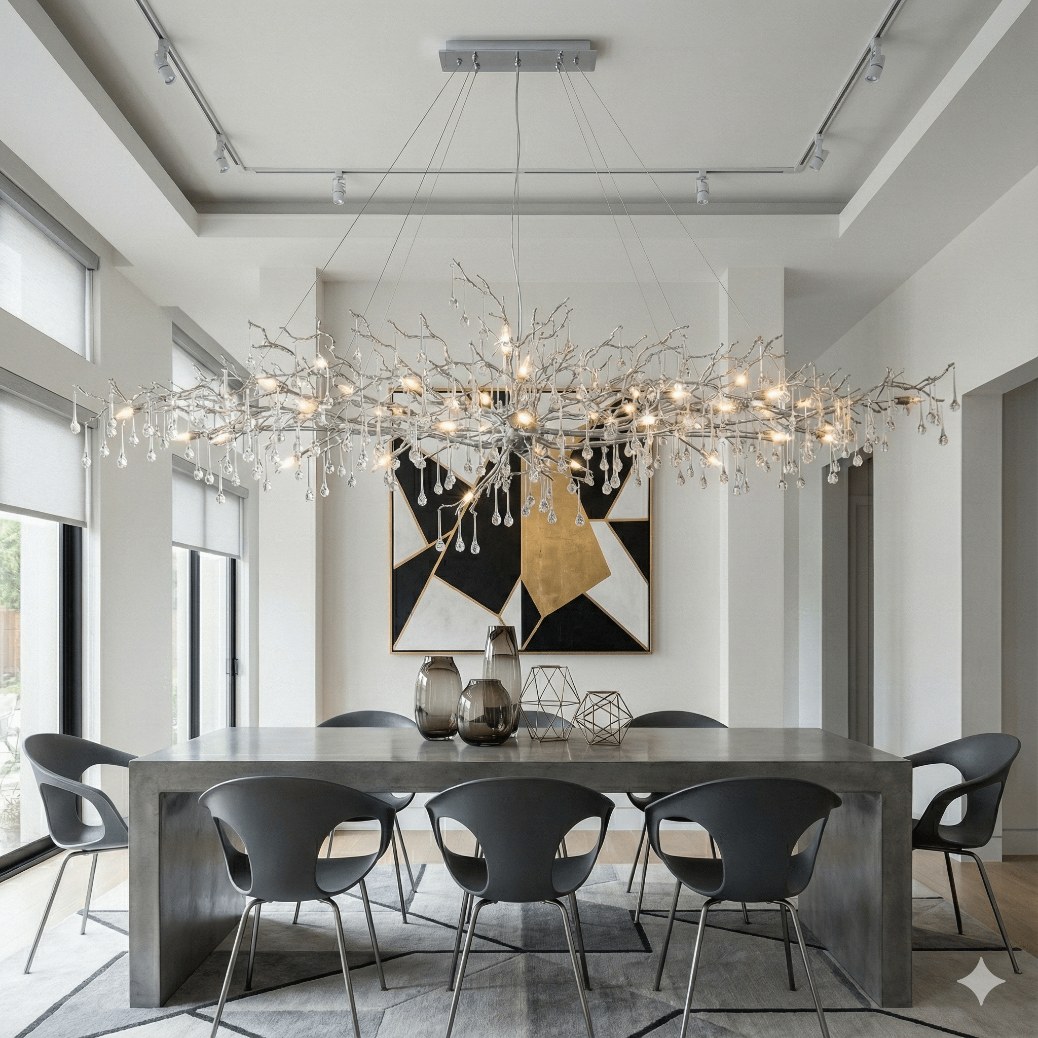 Livio Oval Branching Teardrop Chandelier