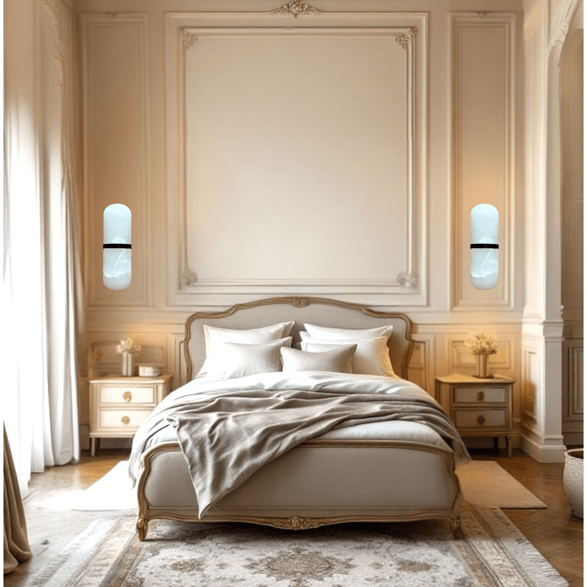 Sofia Alabaster Pill Wall Sconce