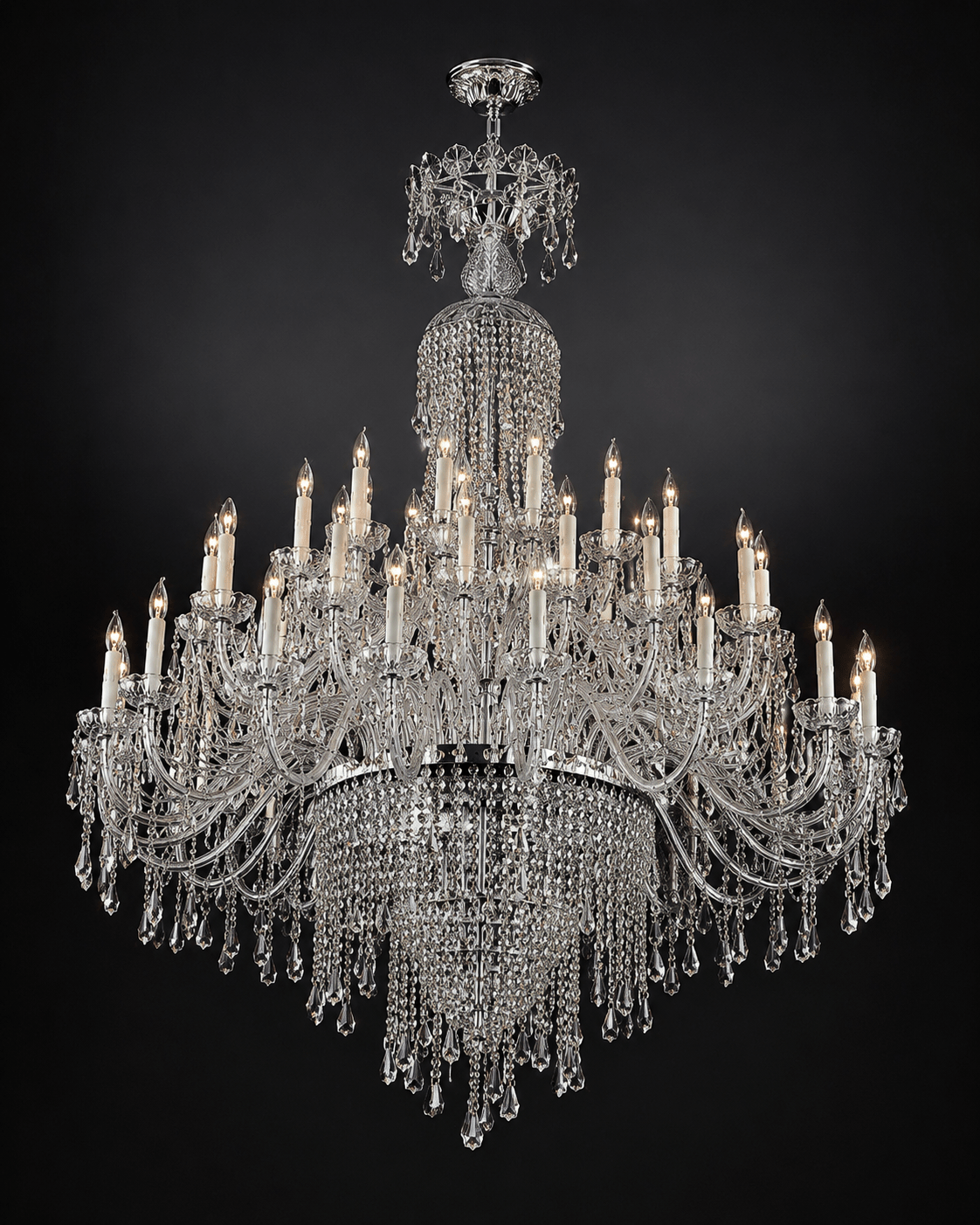 Louise 72 Light Crystal Arm Maria Theresa Classic Crystal Chandelier