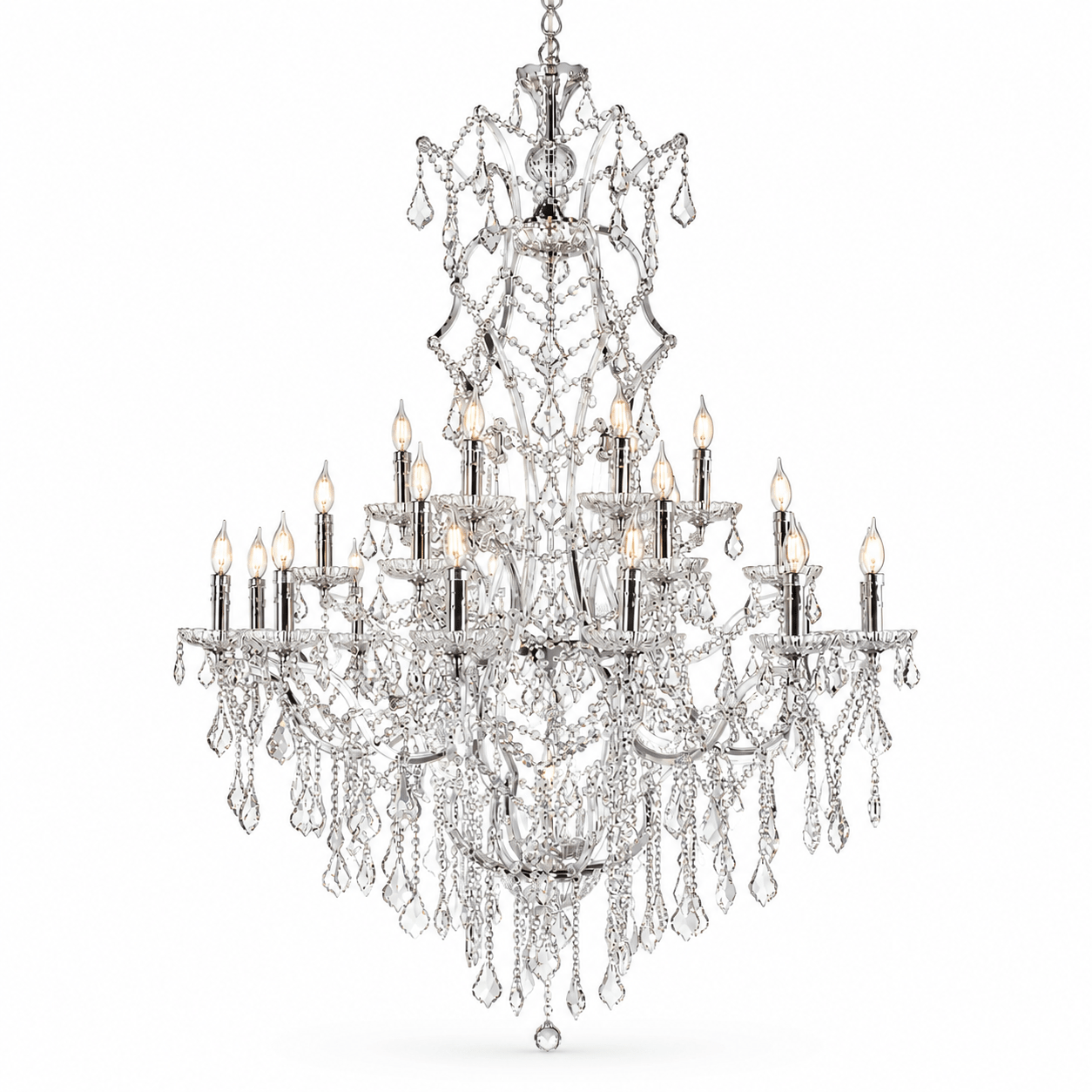 25 Light Maria Theresa Clear Crystal Chandelier