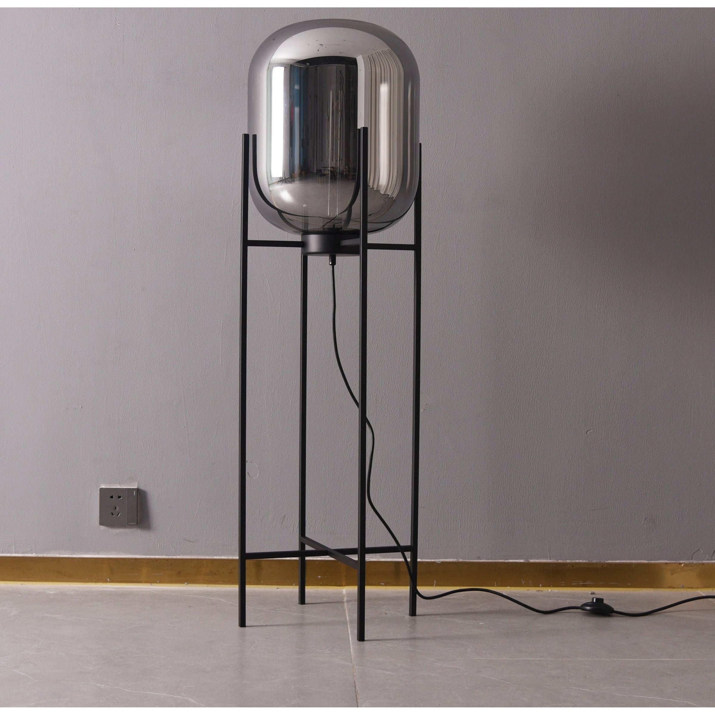 Lily Summers Hand-Crafted Blown Glass Bubble Floor Lamp