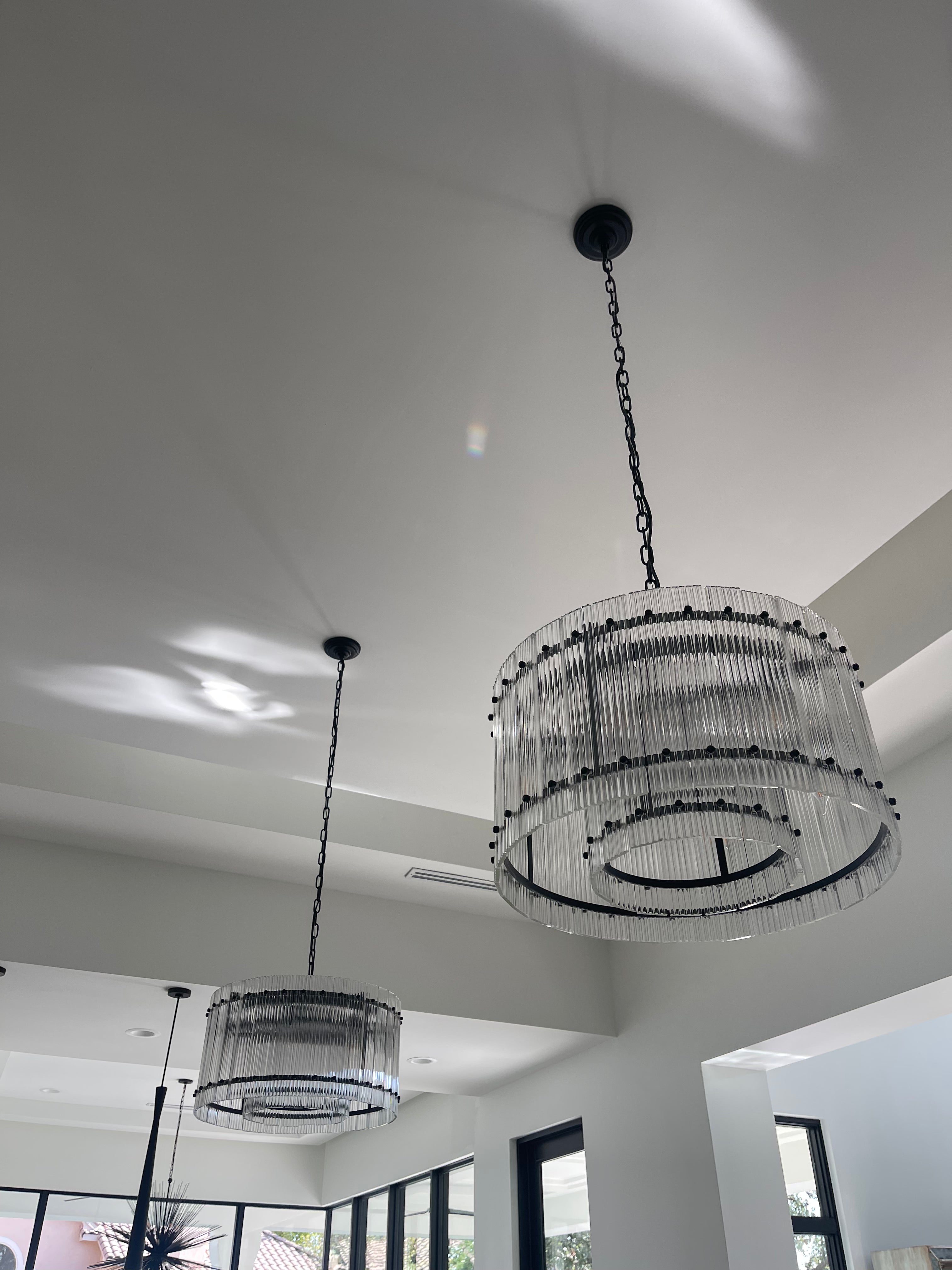 Carmel Round Ribbed Glass Chandelier - Italian Concept