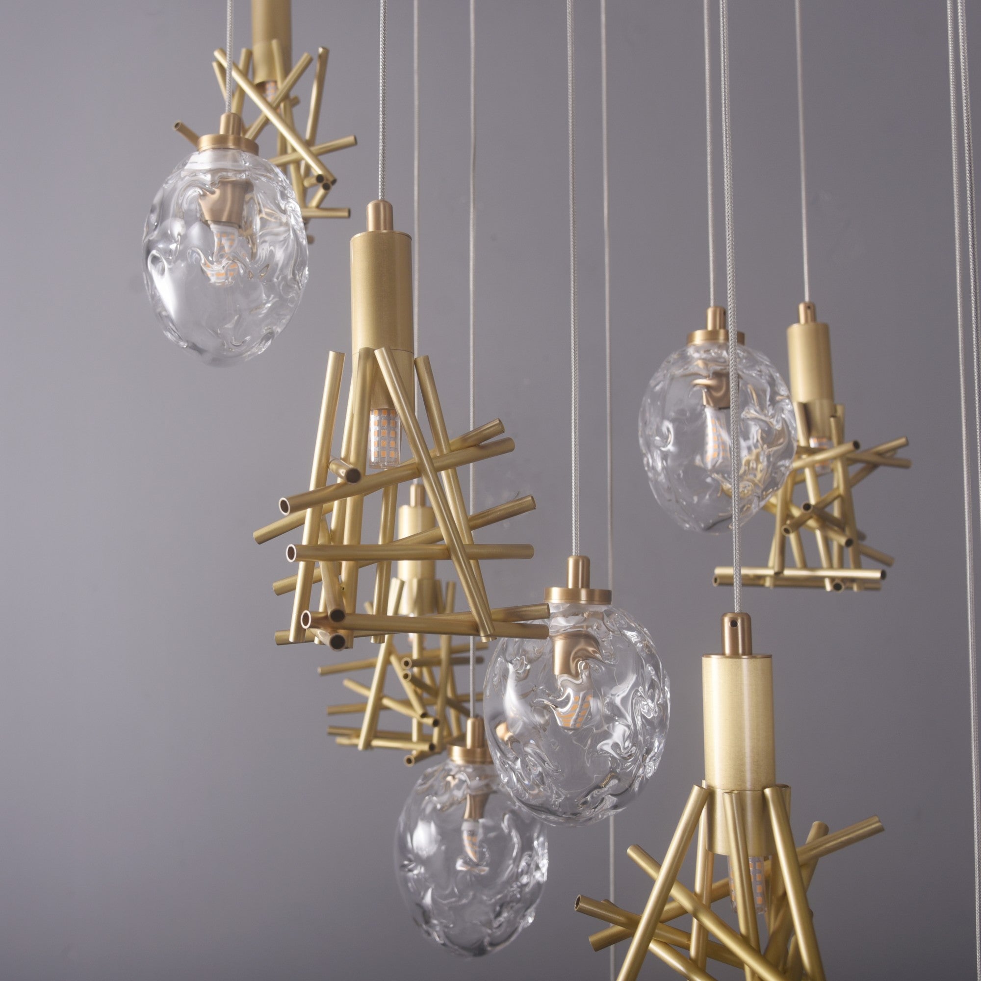 Nest Branching Glass Gem Pendant Light