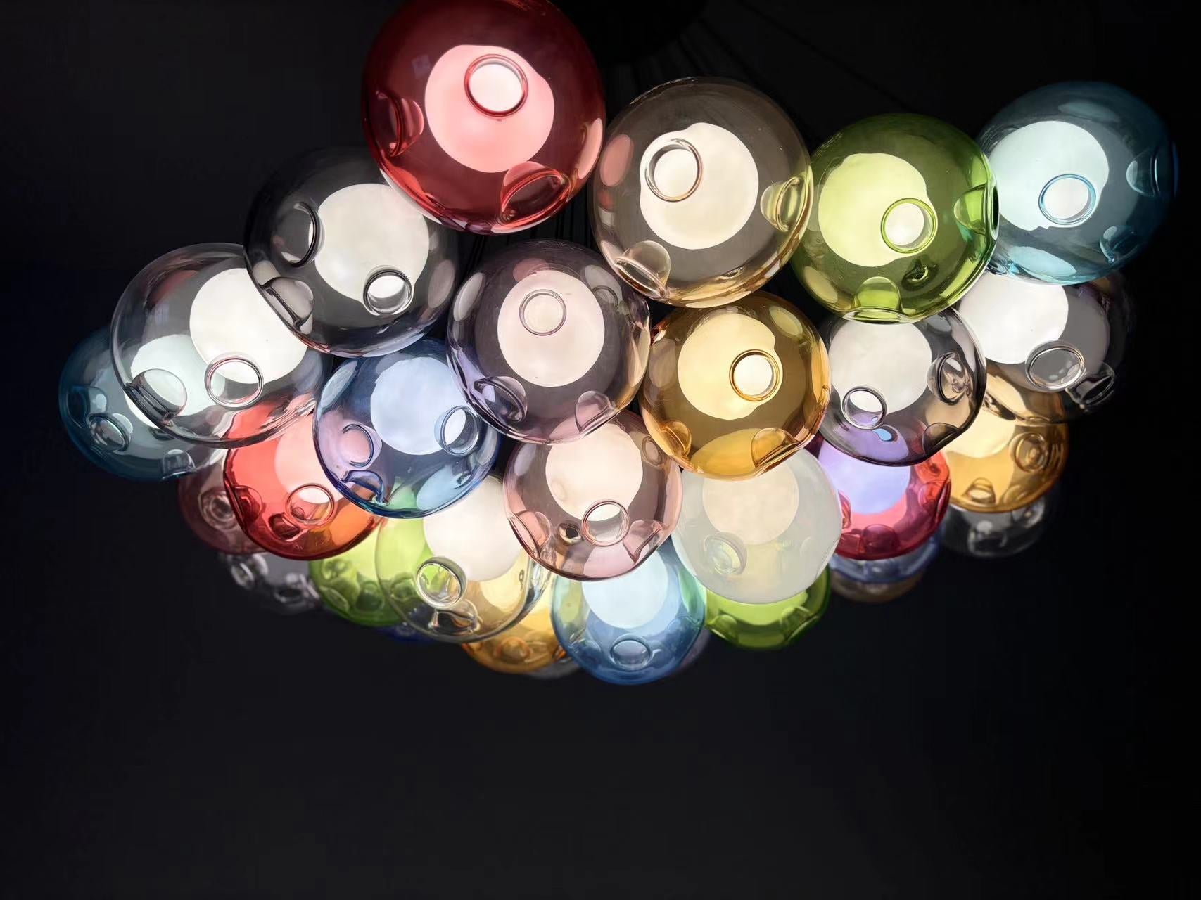 Soho Multi-Color Glass Globe Chandelier