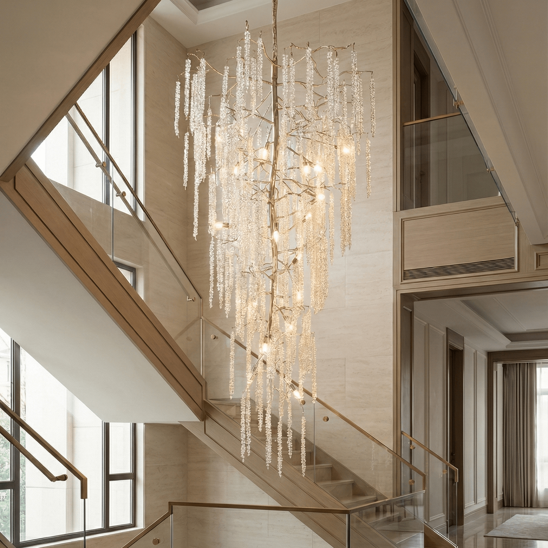 Catherine Crystal Branching Chandelier - Chandelier