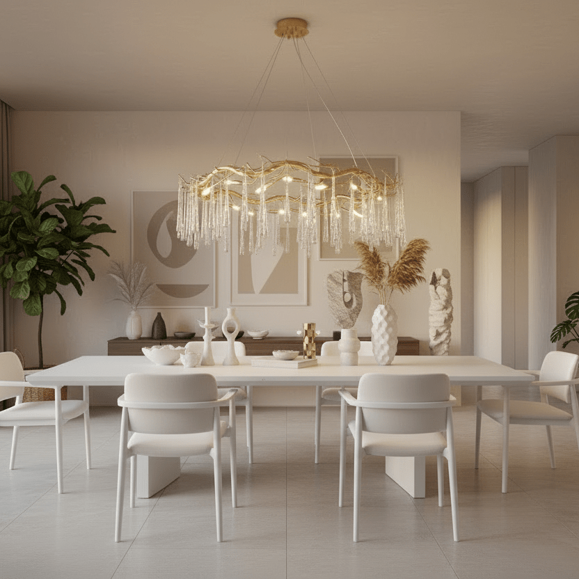 Lukas Halo Branching Round Teardrop Chandelier - Chandelier