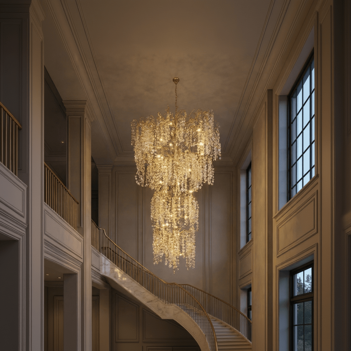 Quatre Branching Penny Foyer Chandelier - Chandelier
