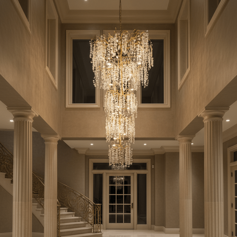 Quatre Branching Penny Foyer Chandelier - Chandelier