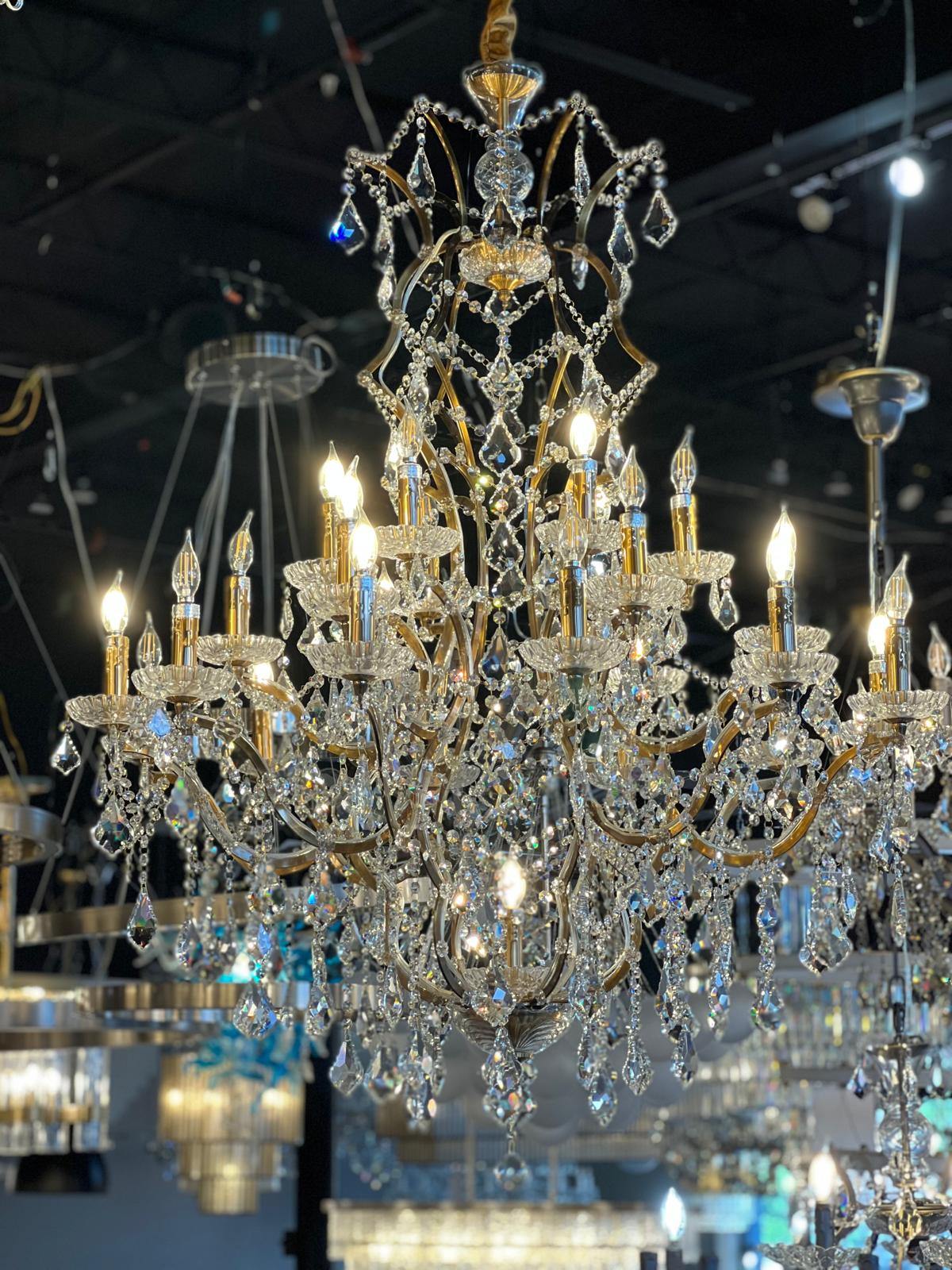 12 Light Maria Theresa Crystal Chandelier