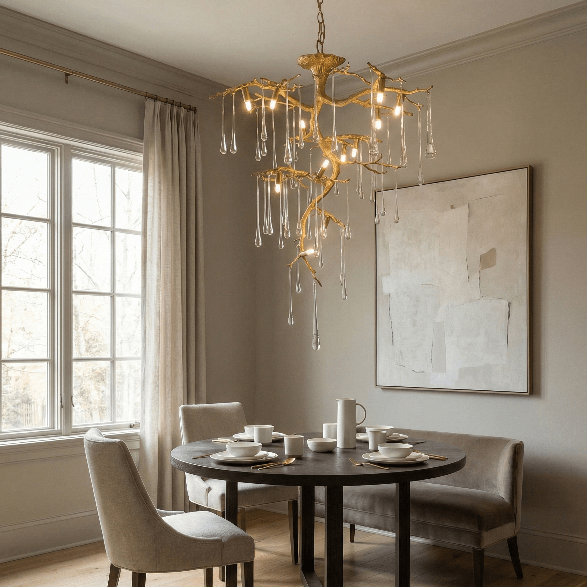 Willow Branching Glass Chandelier - Chandelier