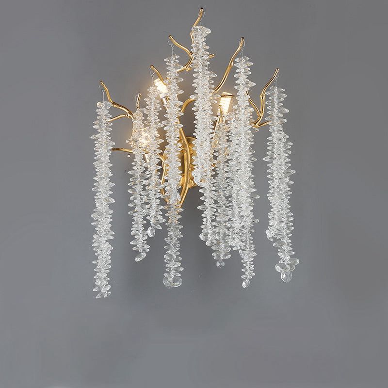 Catherine crystal wall sconce in champagne gold finish by Italian Concept USA