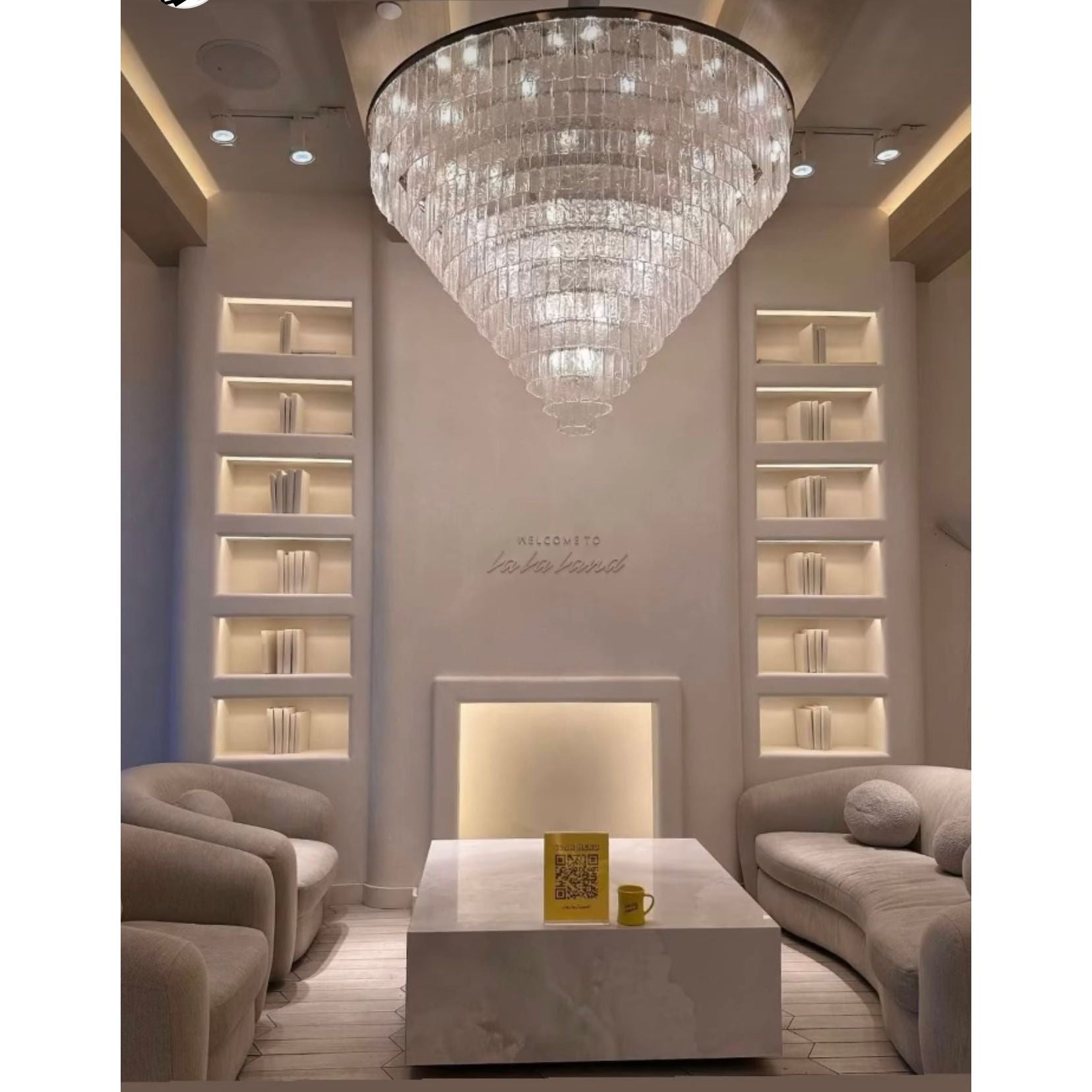 Seline Cracked Textured Glass Round Chandelier Collection - Italian Concept