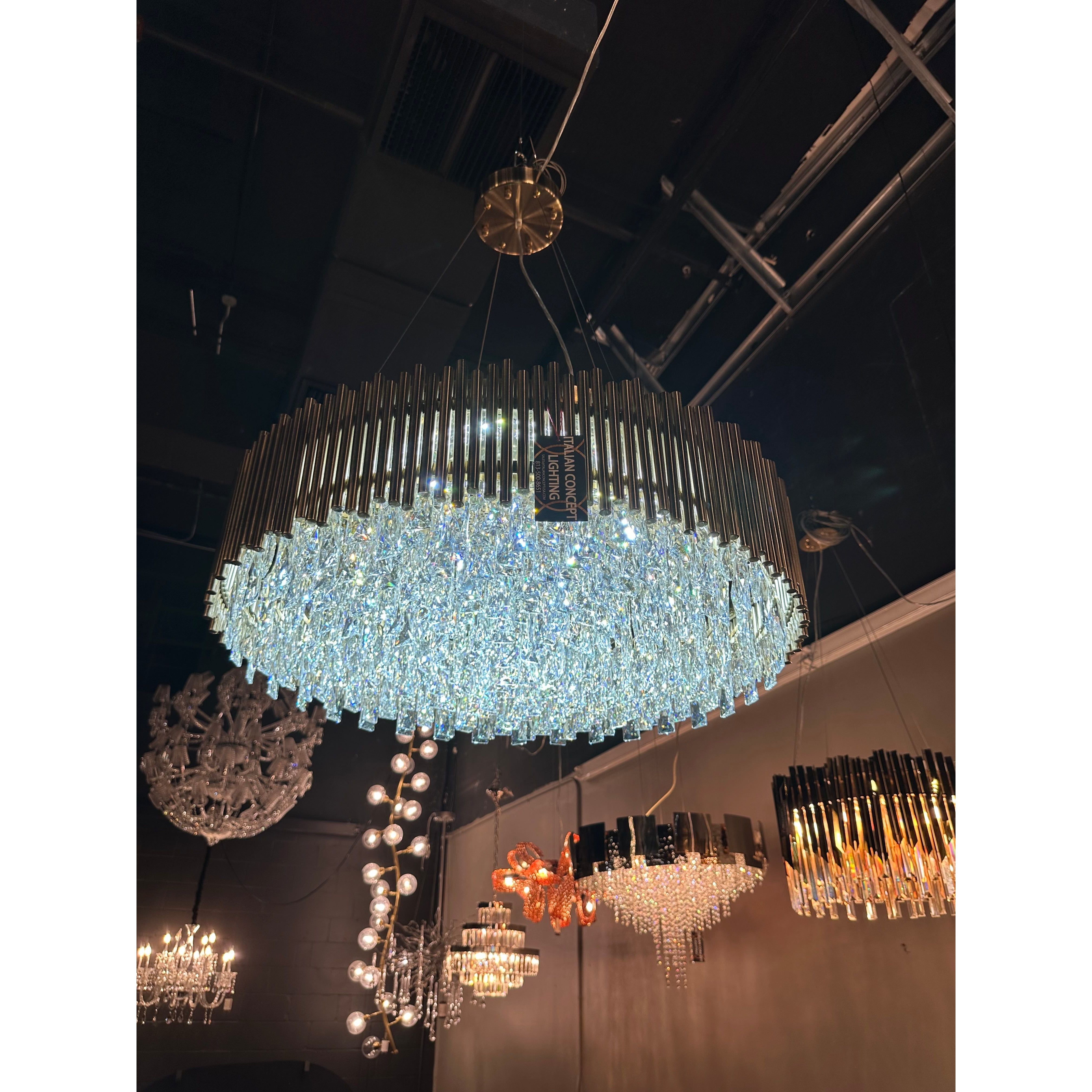 Brace 24"W Crystal Chandelier - Italian Concept