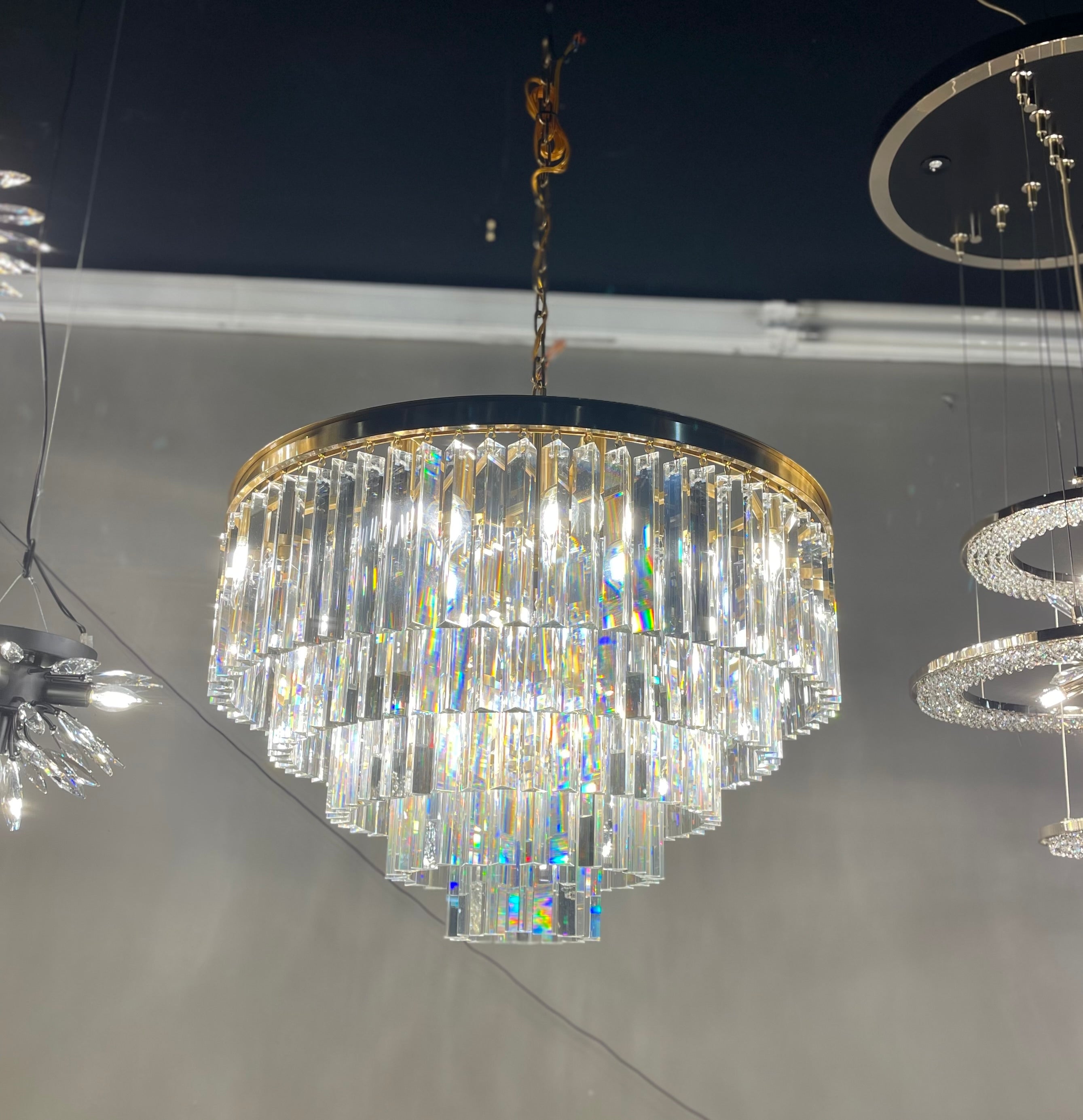 Apex Odeon Round Crystal Chandelier Collection