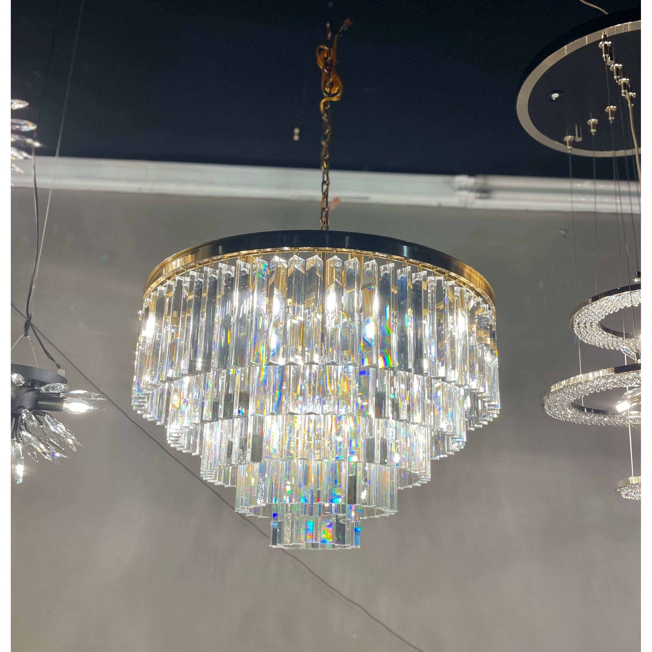 Apex Odeon Round Crystal Chandelier Collection