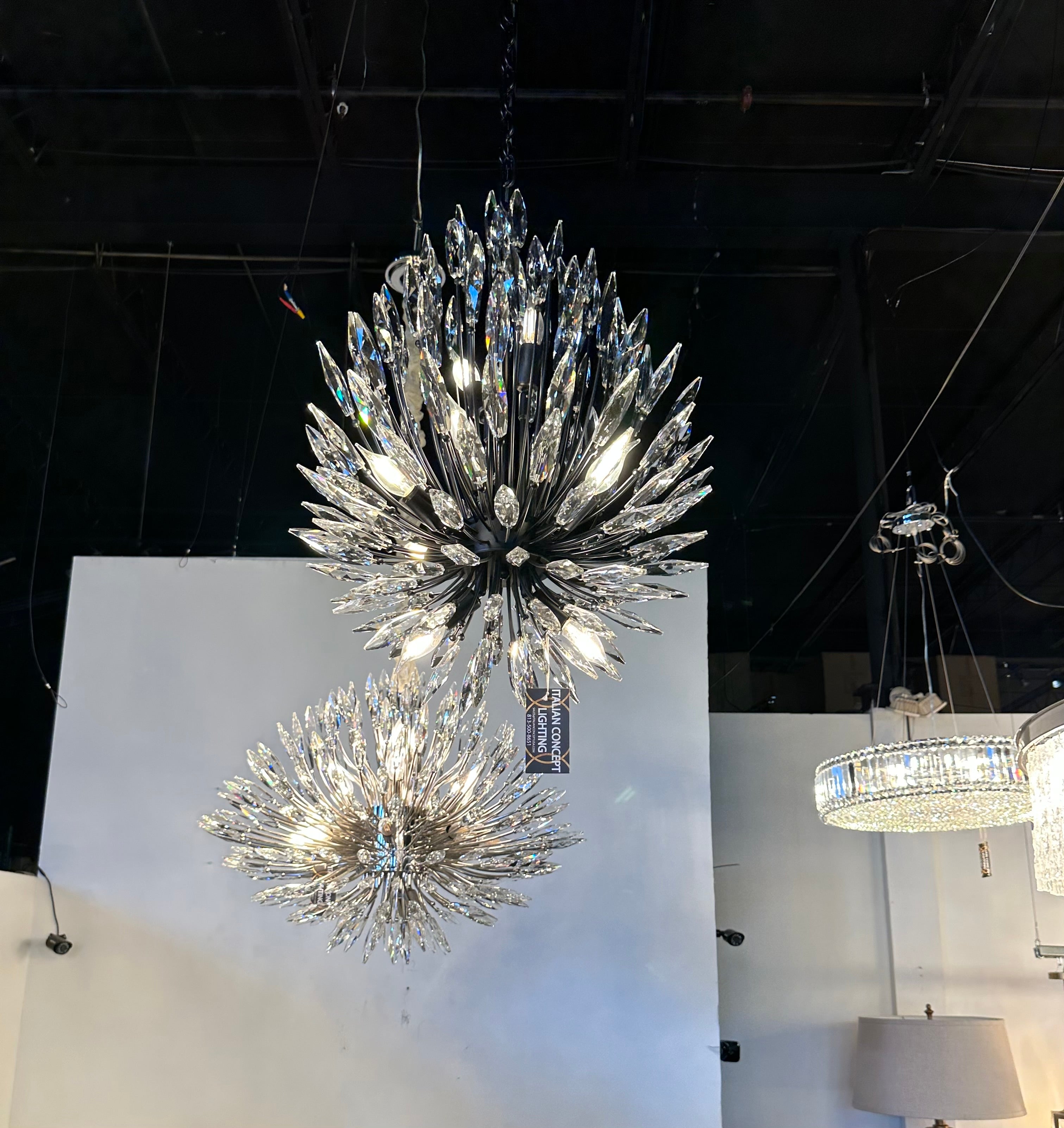 Lily Starburst Crystal Sputnik Chandelier Collection - Italian Concept