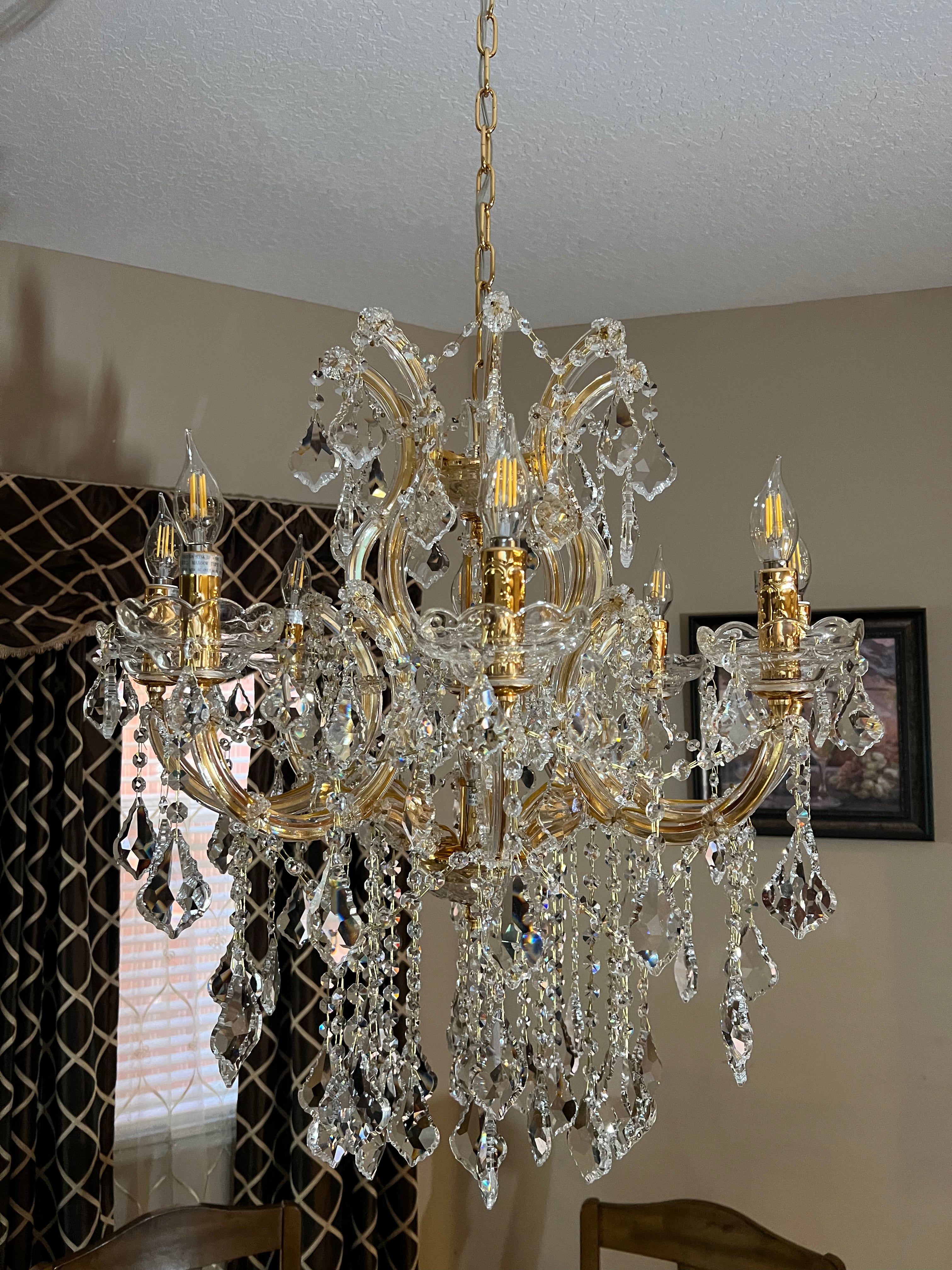 Gia Maria Theresa 8 Light Crystal Chandelier by Italian Concept - Italian Concept