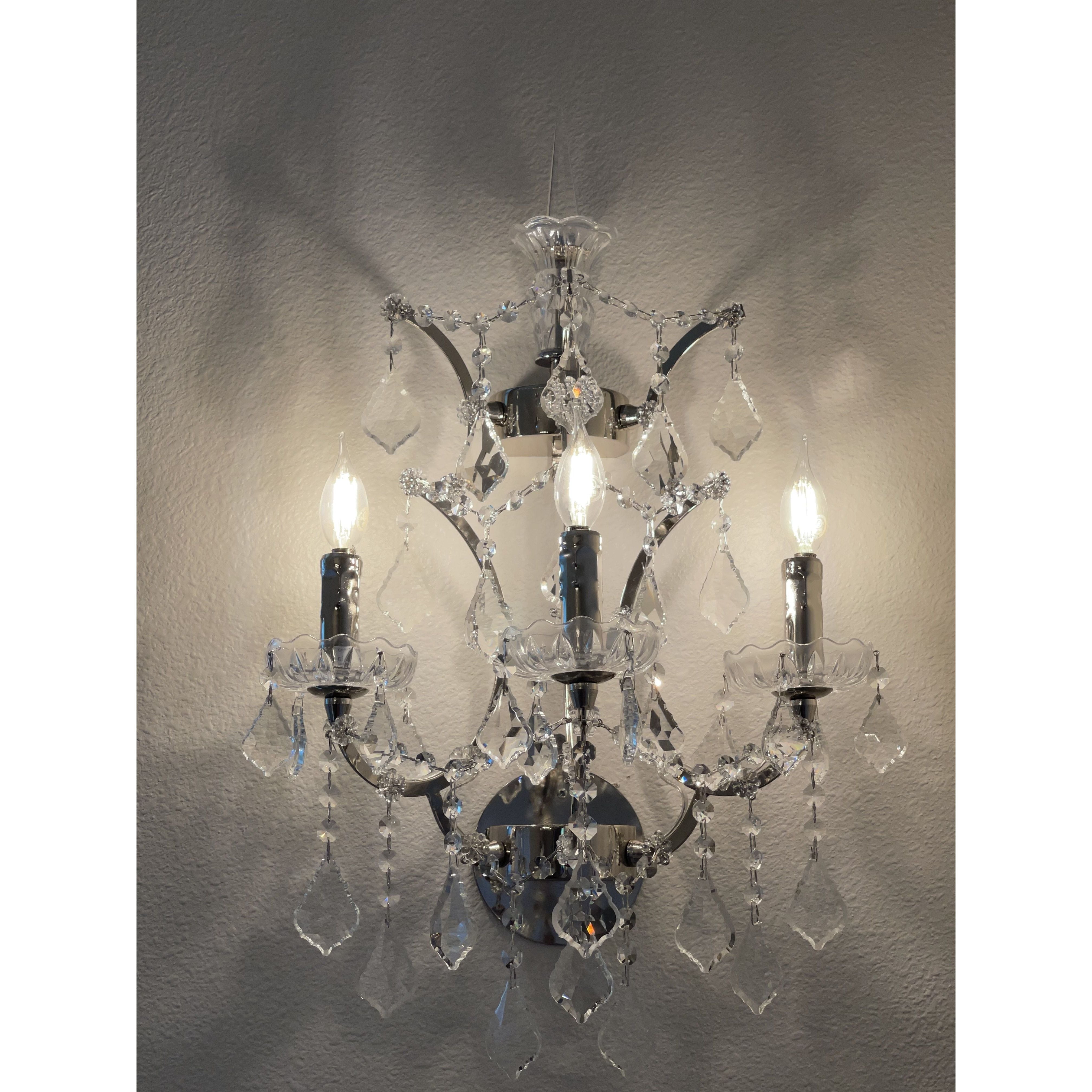 Maria Theresa 3-Light Crystal Shard Sconce - Italian Concept