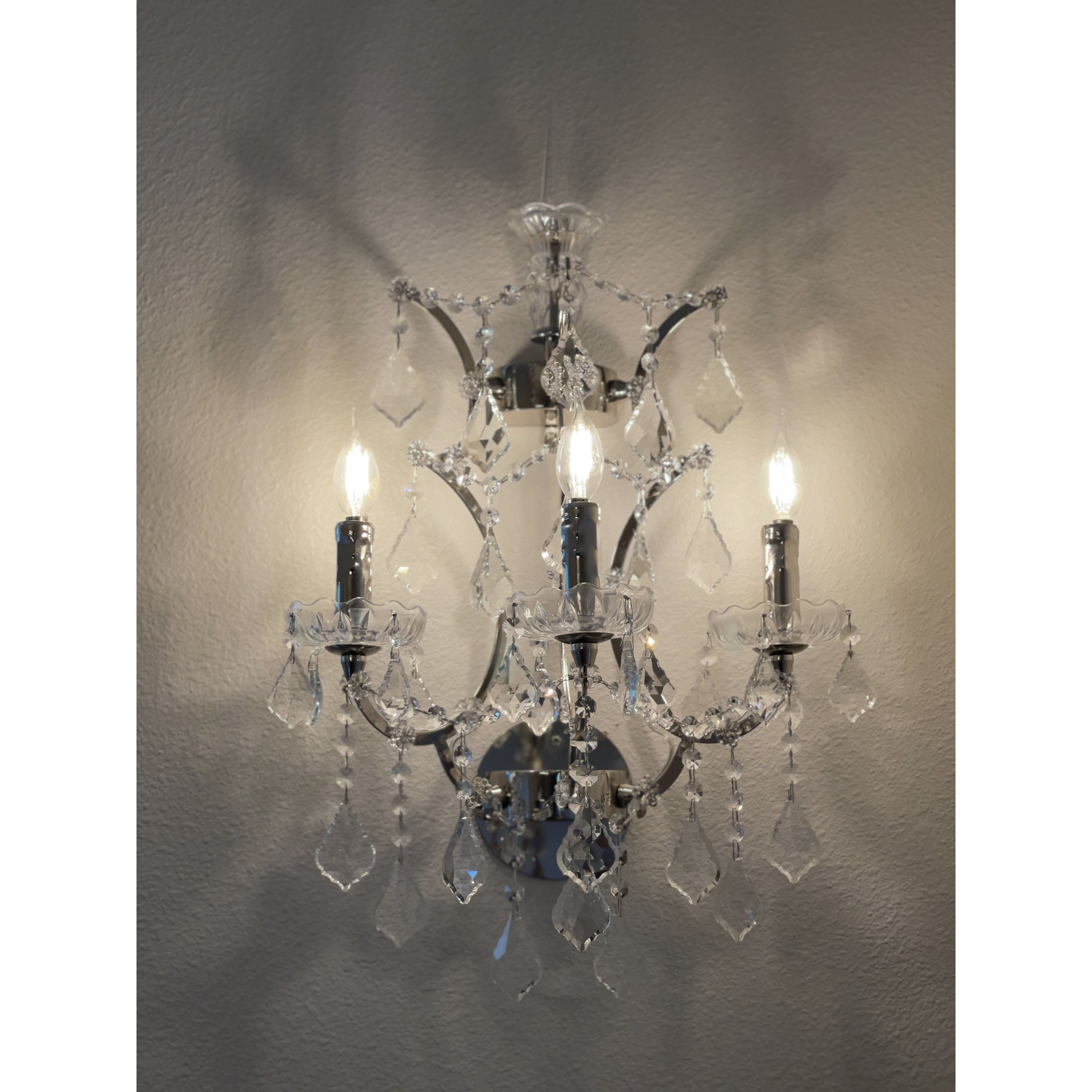 Maria Theresa 3-Light Crystal Shard Sconce - Italian Concept