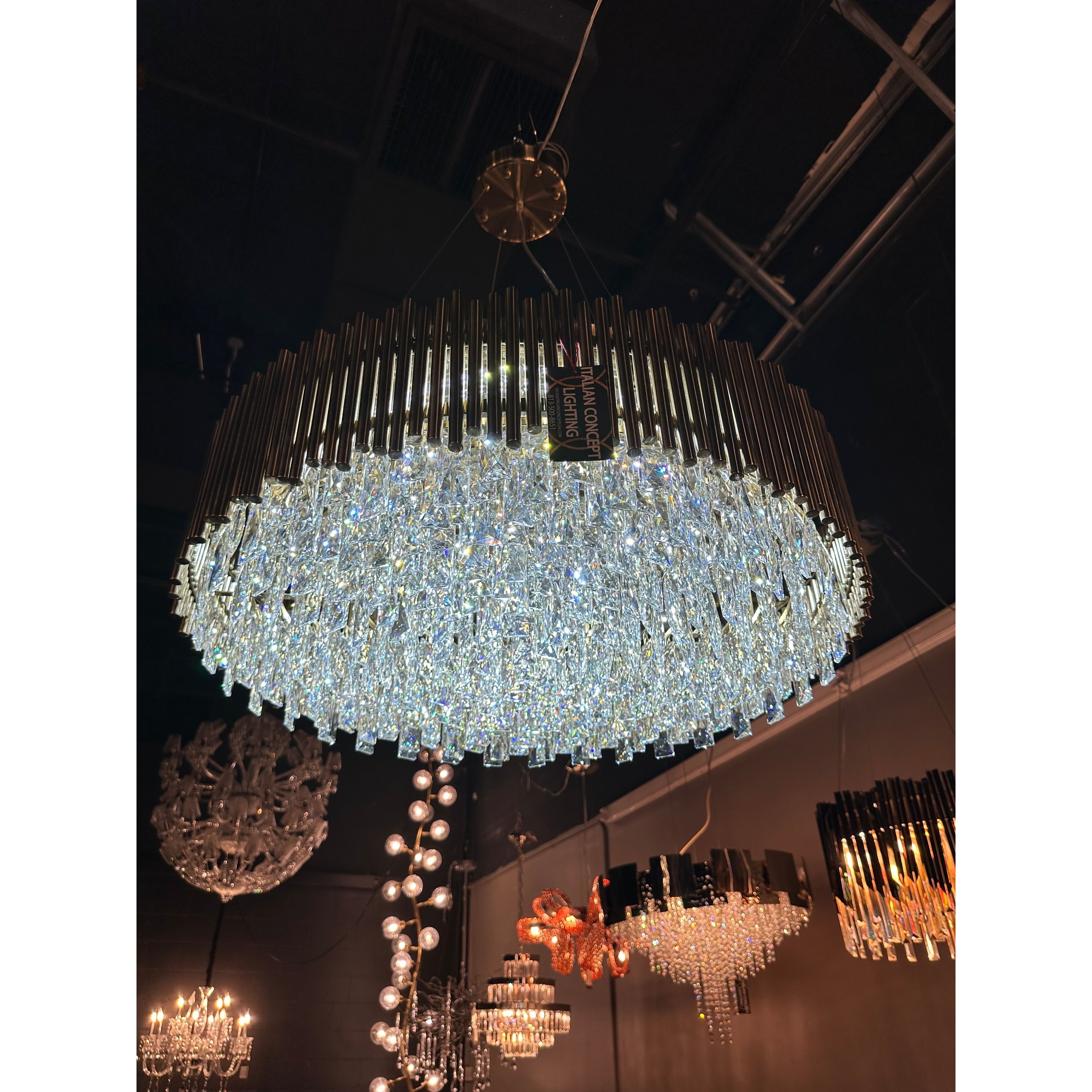 Brace 24"W Crystal Chandelier - Italian Concept