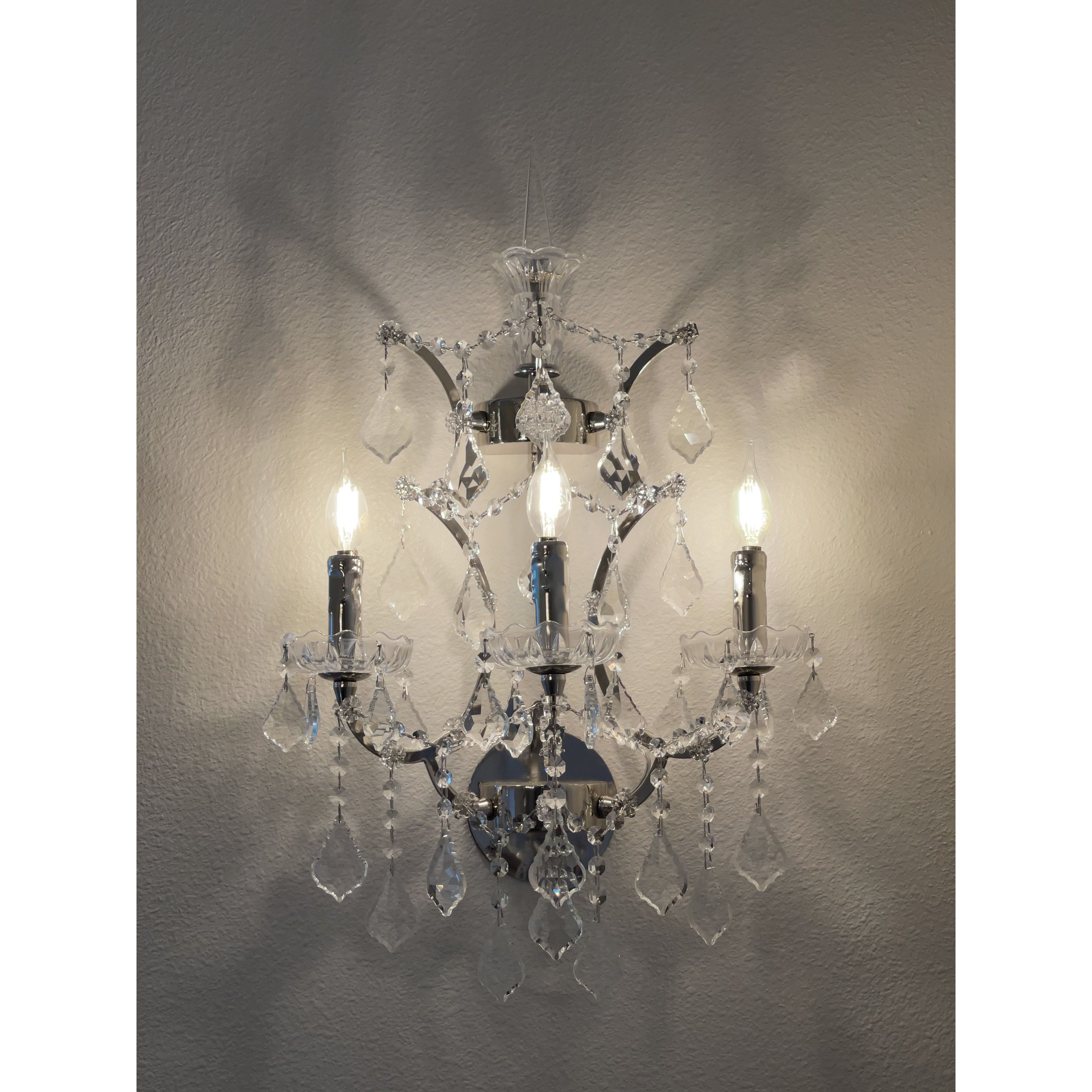 Maria Theresa 3-Light Crystal Shard Sconce - Italian Concept