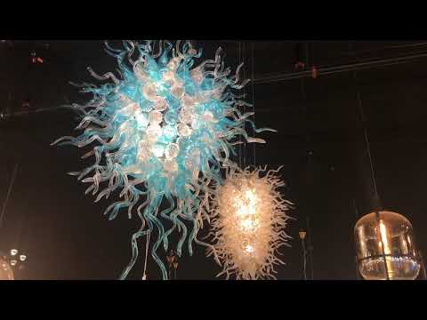 Lincoln Murano Inpsired Glass Chandelier in Showroom.