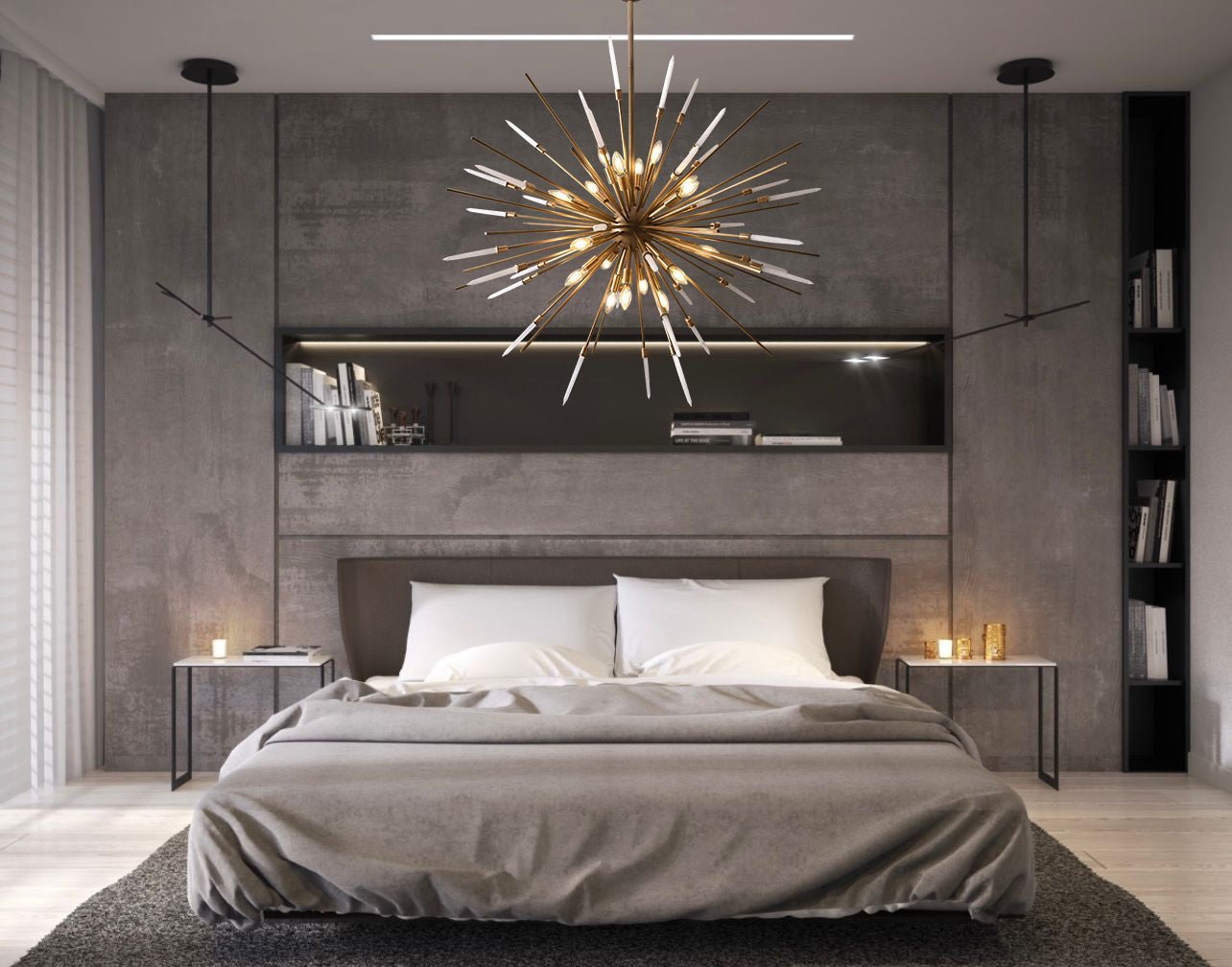 Marble Sputnik Starburst Chandelier - Italian Concept - Size