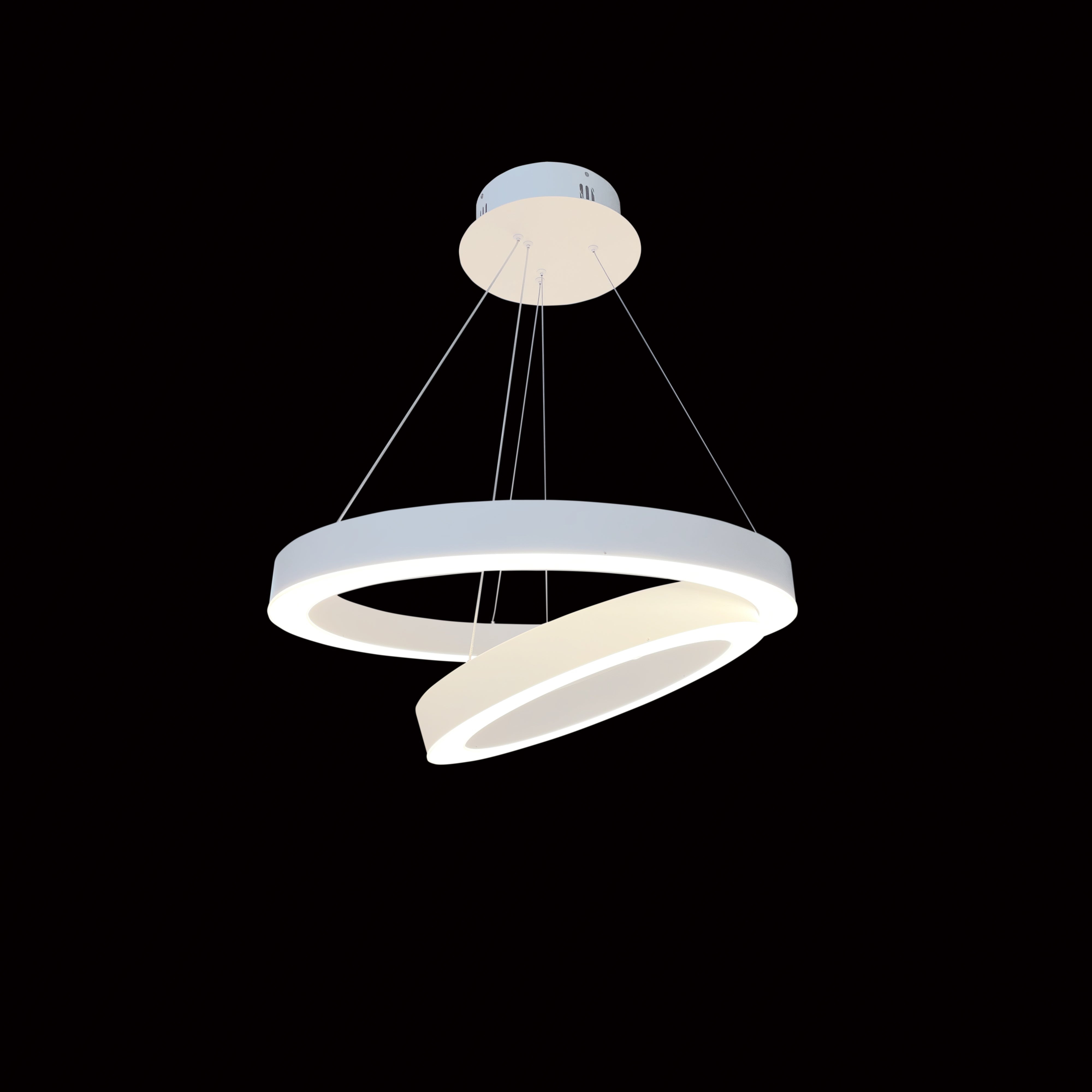 Liana Matte White Round LED Ring Chandelier - Italian Concept - 