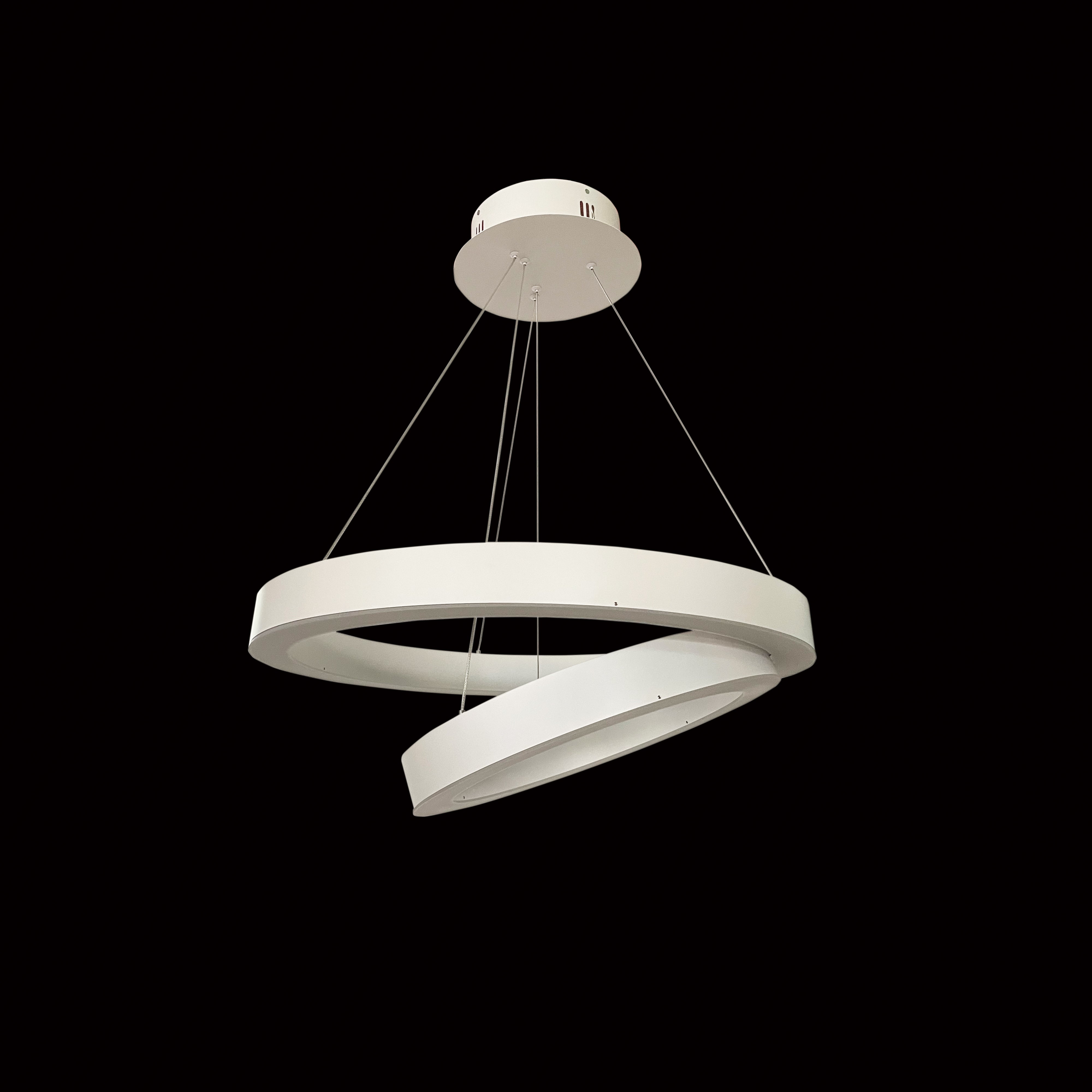 Liana Matte White Round LED Ring Chandelier - Italian Concept - 