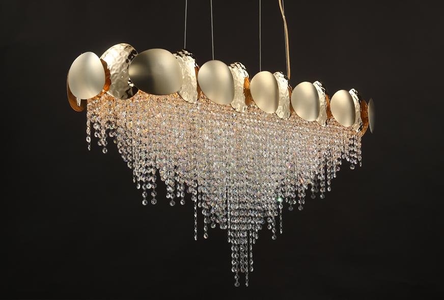 Amadeo Oval Brass Crystal Chandelier - Italian Concept - 