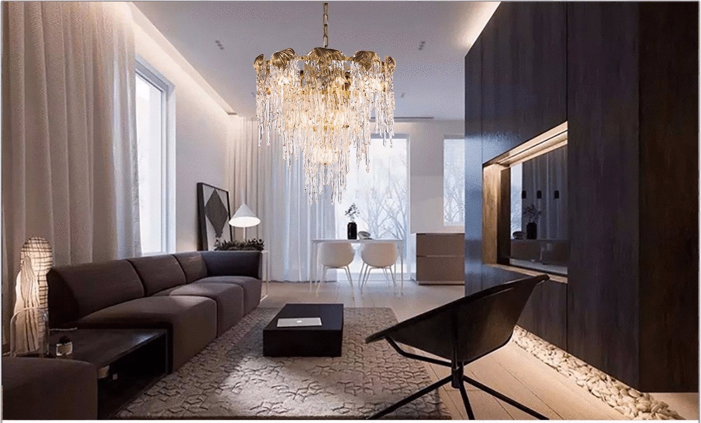 Aletta Melting Drop Crystal Glass Chandelier - Italian Concept - 