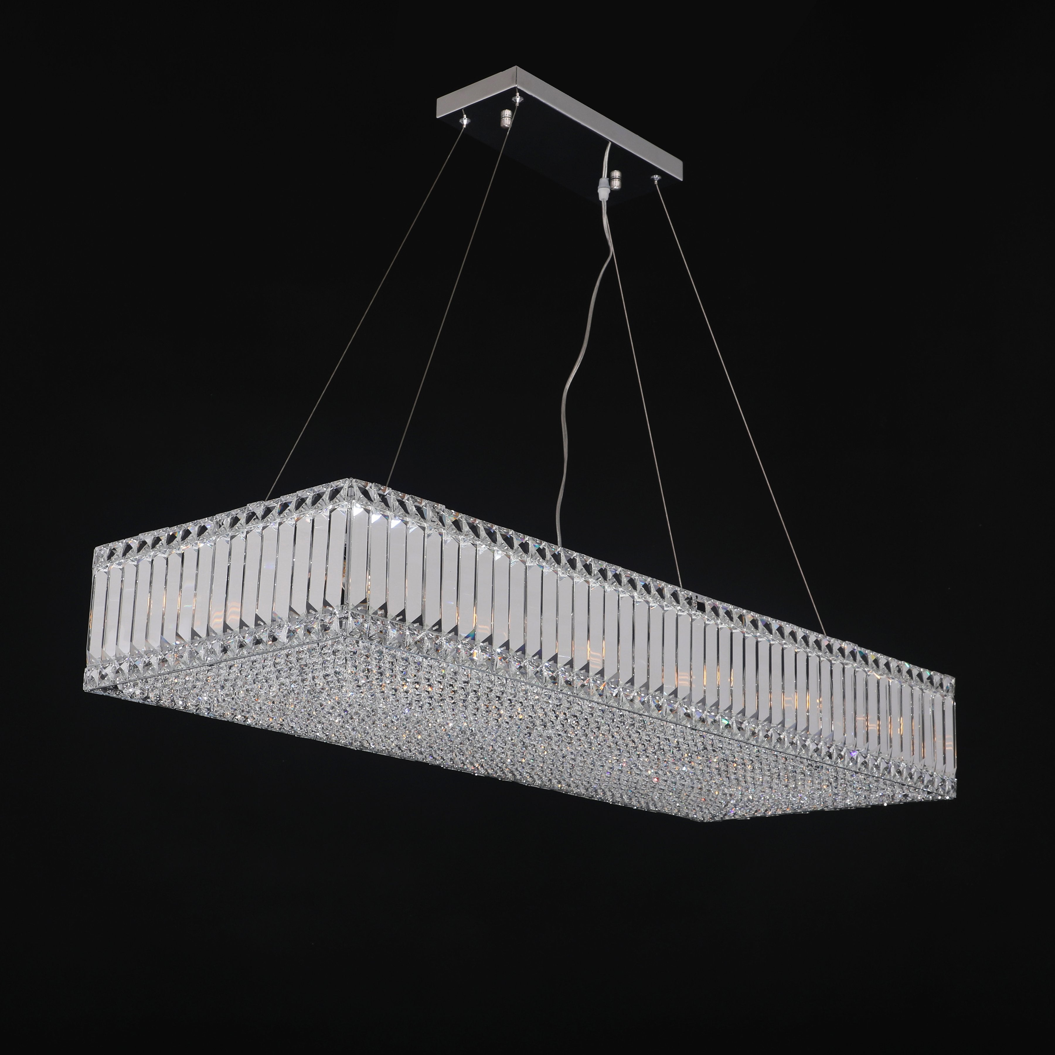 Brickell Rectangular Crystal Chandelier - Italian Concept - 