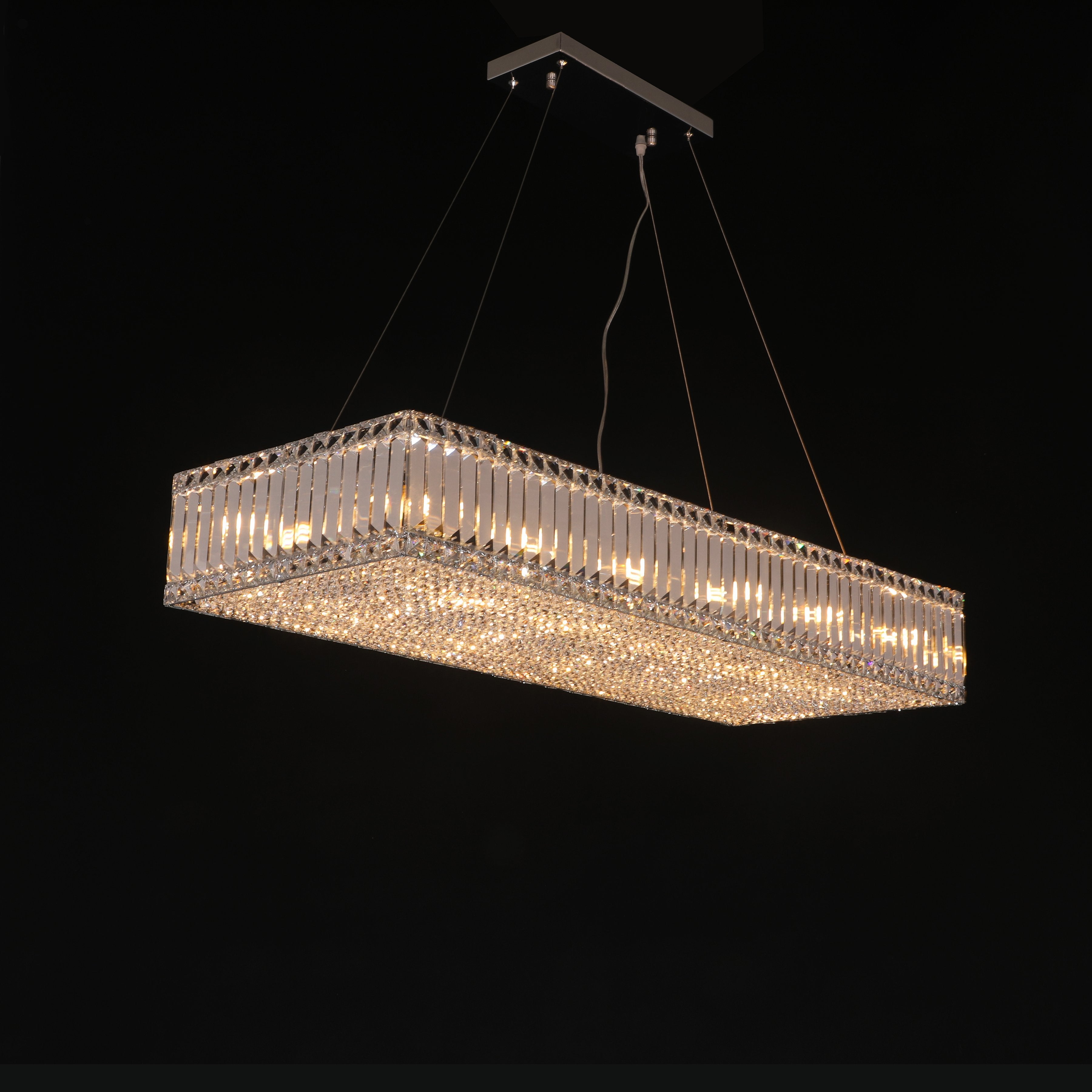 Brickell Rectangular Crystal Chandelier - Italian Concept - 