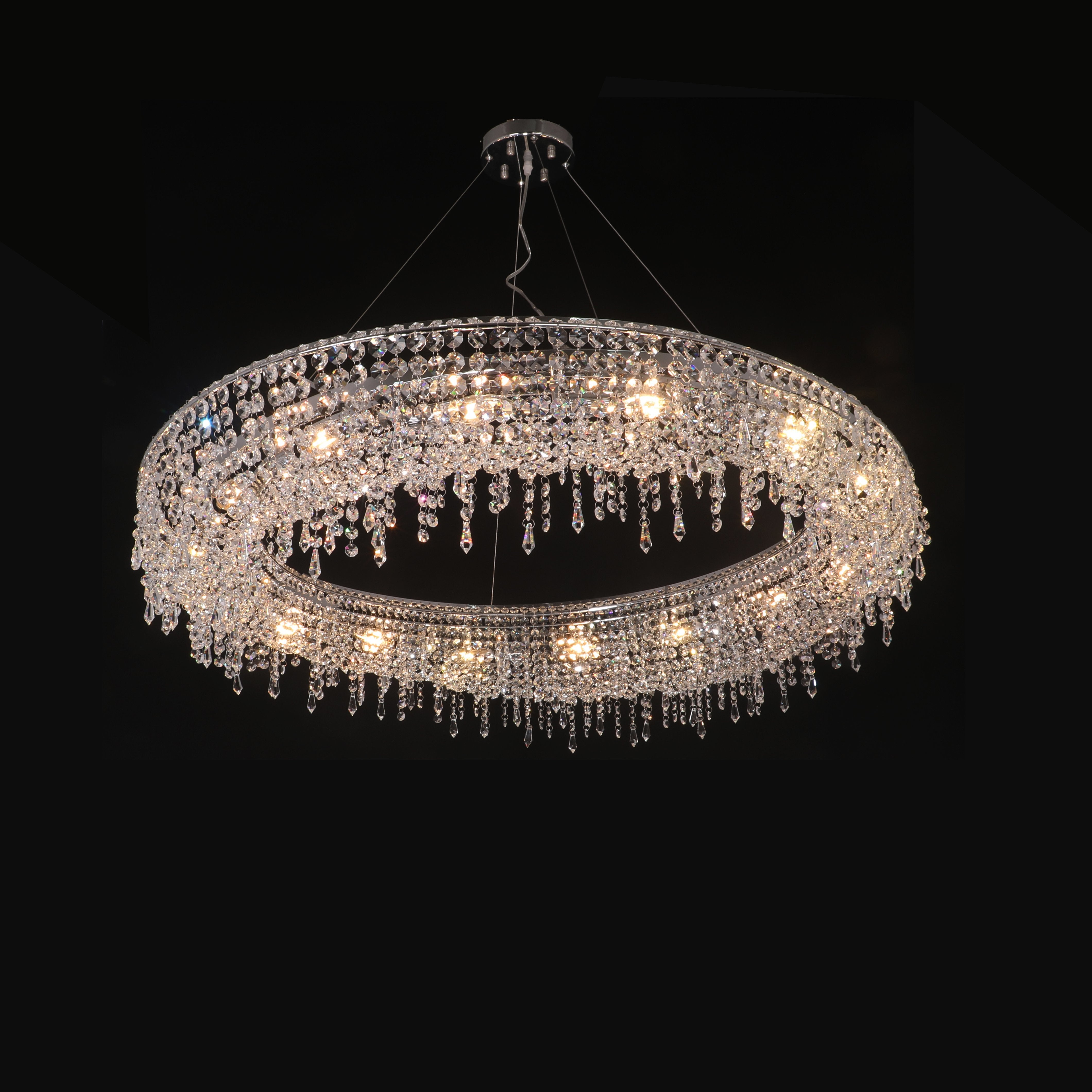 Lucid Halo Round Crystal Ring Chandelier - Italian Concept