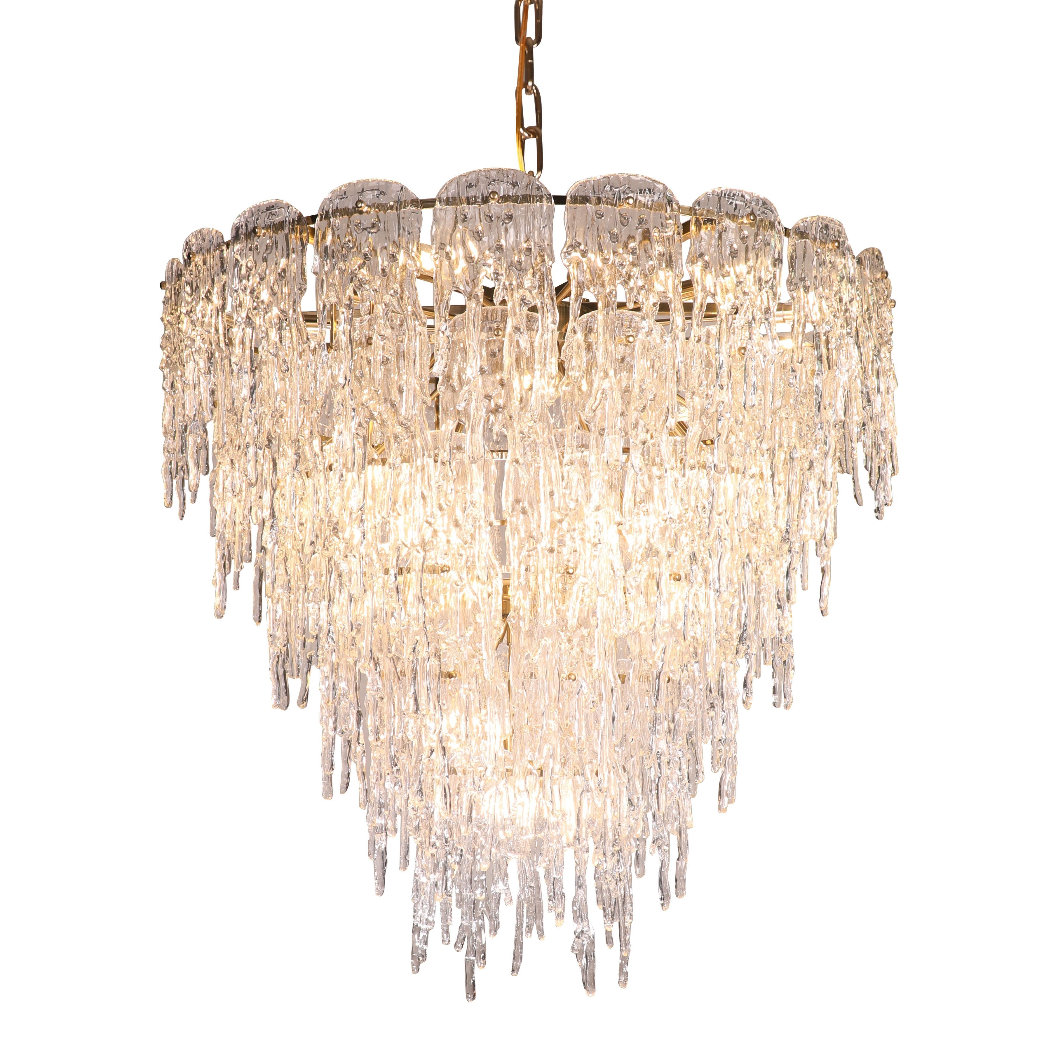 Aletta Melting Drop Crystal Glass Chandelier - Italian Concept - 