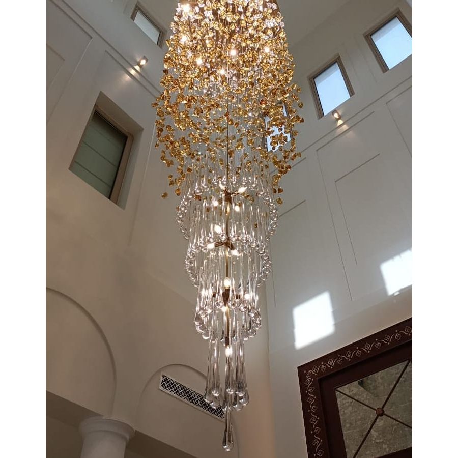 Rainfall Glass Gem Stone Chandelier - Italian Concept