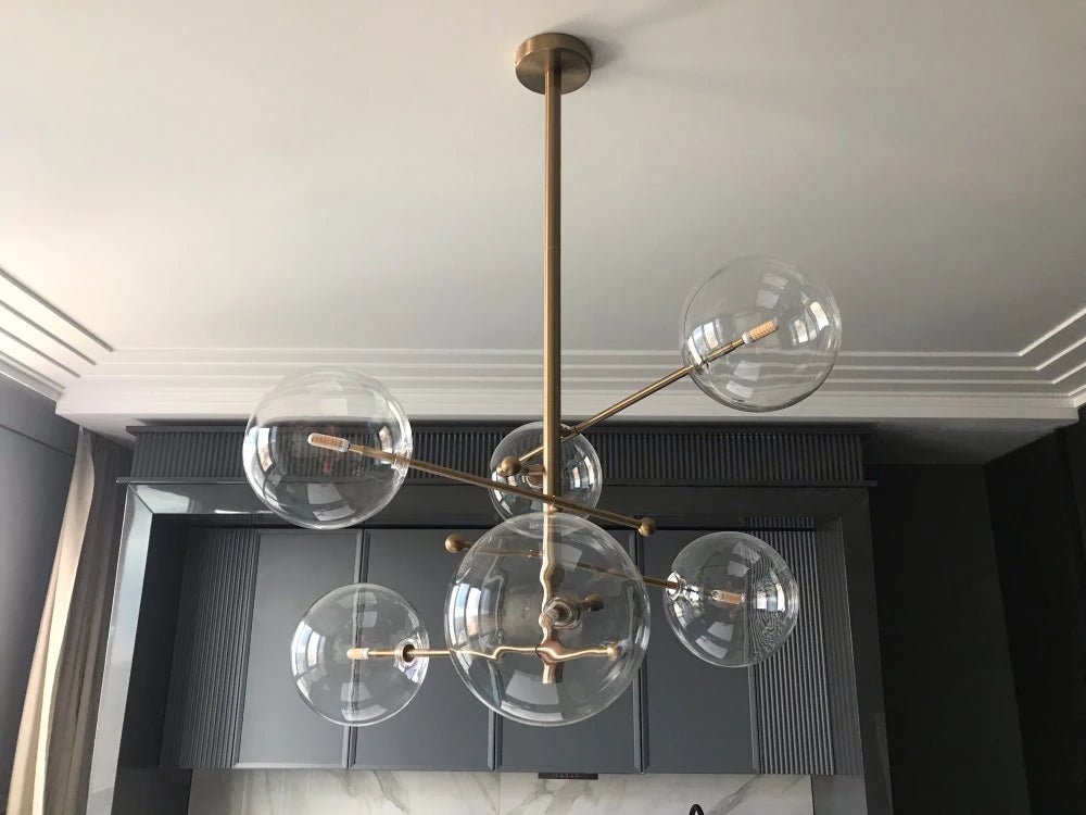 Ravage Glass Globe Branching Chandelier - Italian Concept
